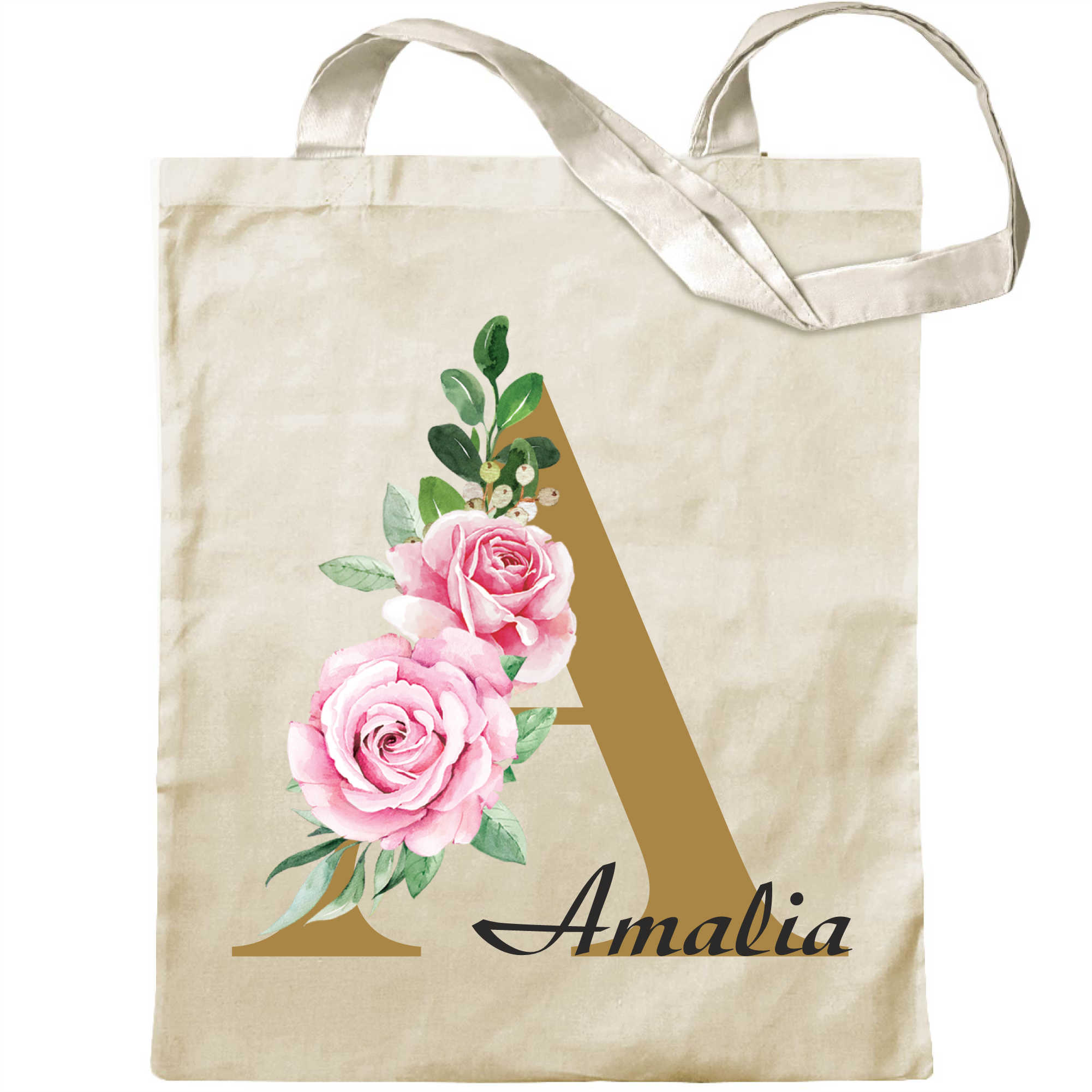 Personalisierter Stoffbeutel - mit Initial und Name - Strandtasche - Einkaufsta - Picture 85 of 91