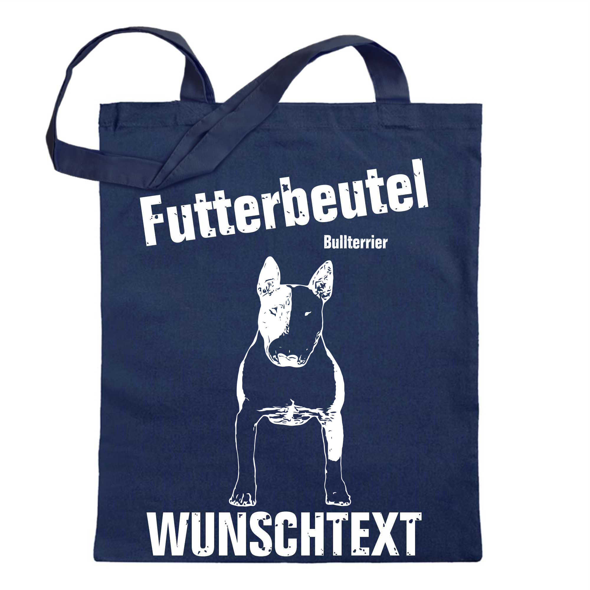 Futterbeutel - Bullterrier - Einkaufsbeutel Wunschtext mit Motiv Hund - Jutebeu - Picture 8 of 91