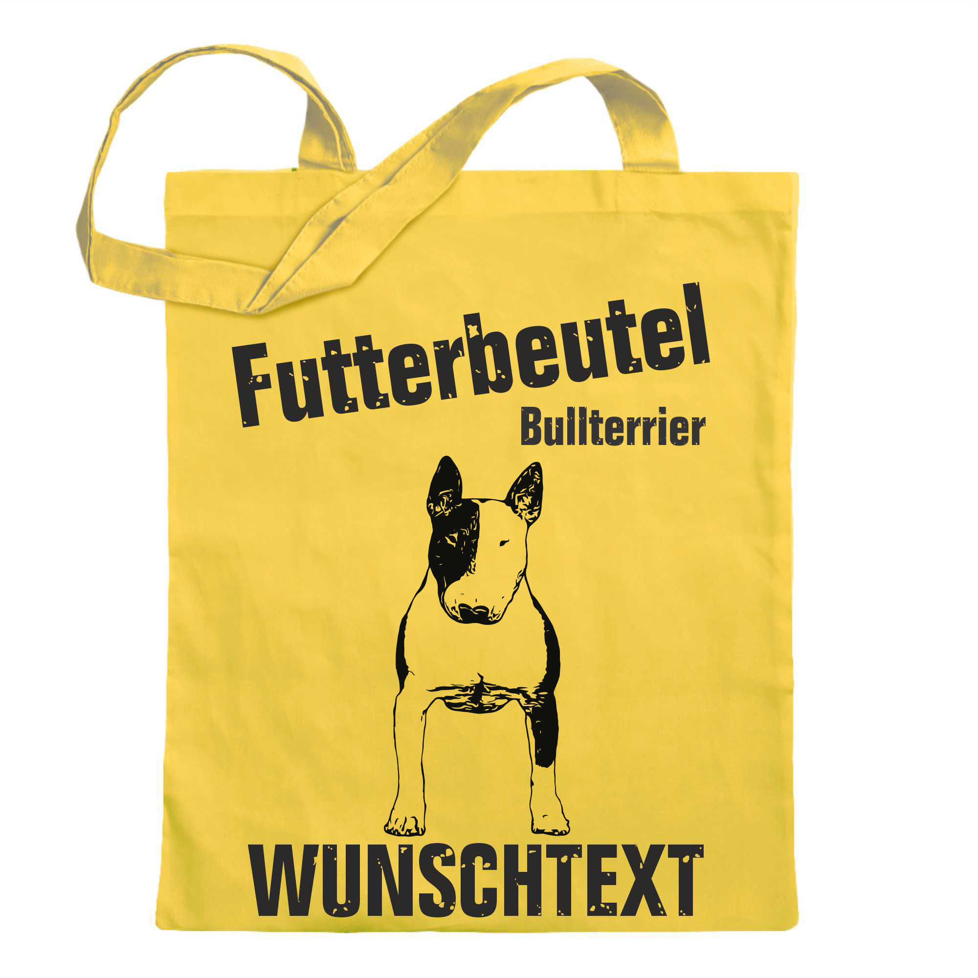 Futterbeutel - Bullterrier - Einkaufsbeutel Wunschtext mit Motiv Hund - Jutebeu - Picture 15 of 91