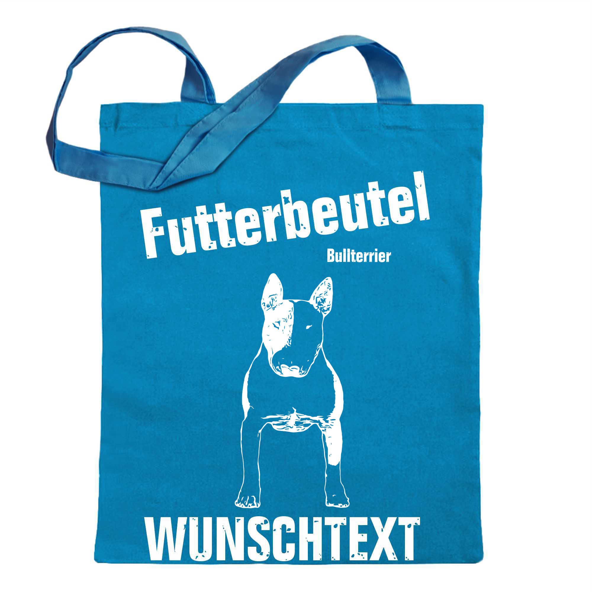 Futterbeutel - Bullterrier - Einkaufsbeutel Wunschtext mit Motiv Hund - Jutebeu - Picture 22 of 91
