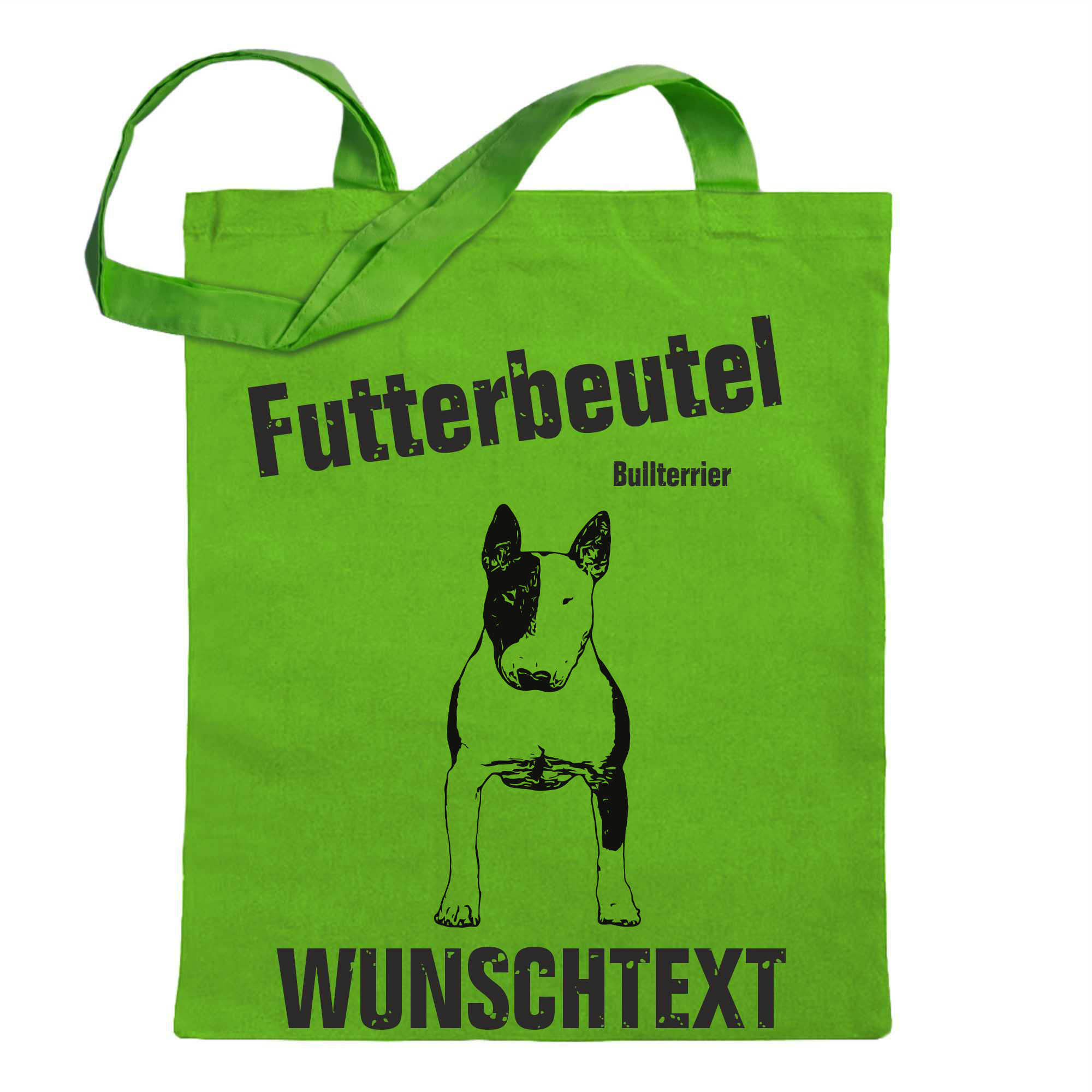 Futterbeutel - Bullterrier - Einkaufsbeutel Wunschtext mit Motiv Hund - Jutebeu - Picture 29 of 91