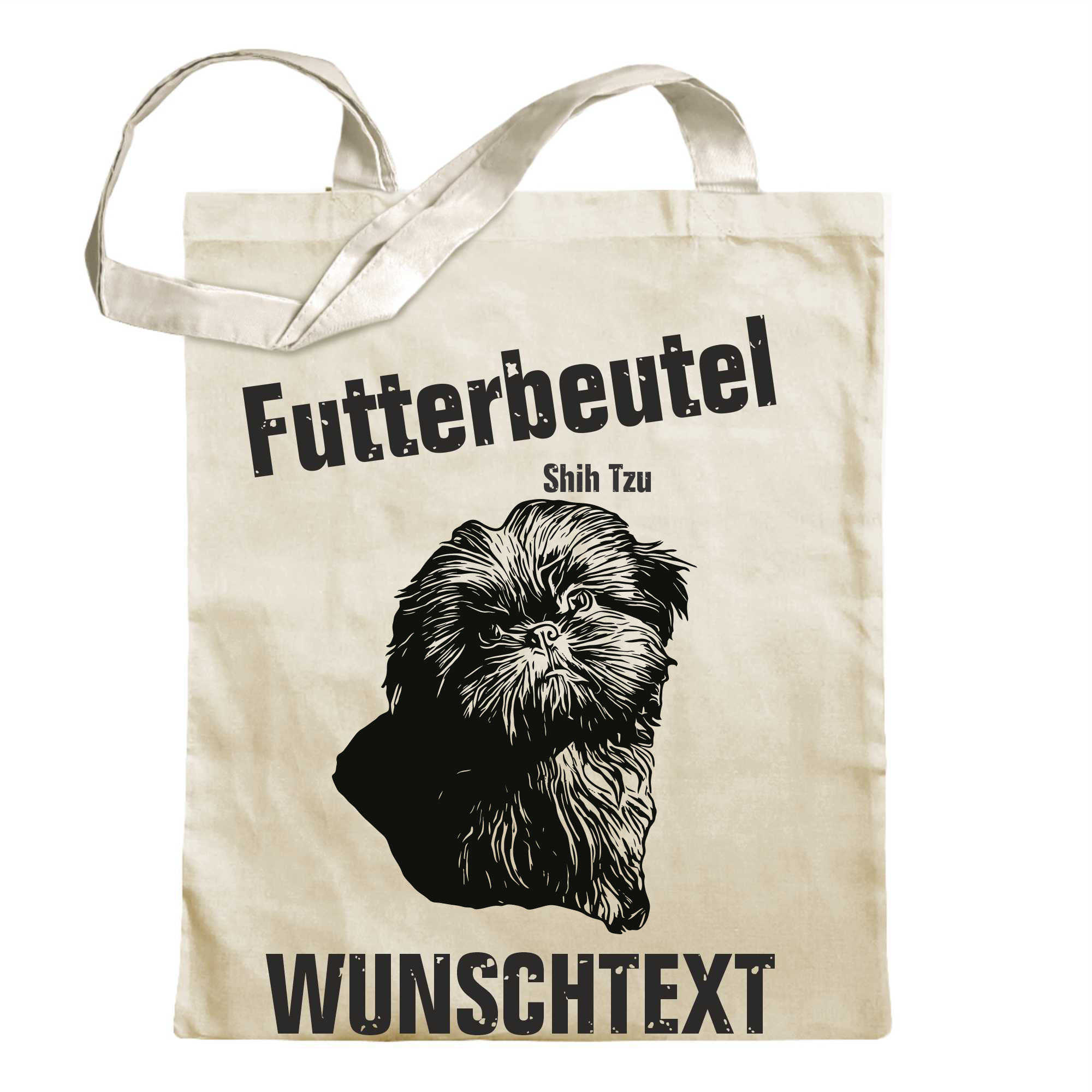 Futterbeutel - Shih Tzu - Einkaufsbeutel Wunschtext mit Motiv Hund - Jutebeutel - Picture 43 of 91