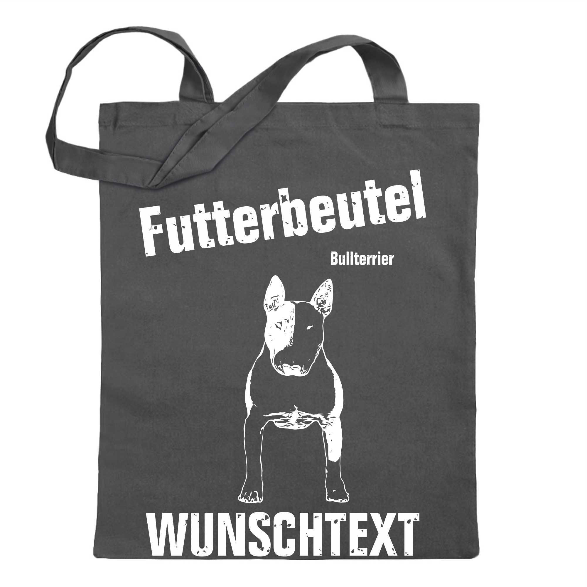 Futterbeutel - Bullterrier - Einkaufsbeutel Wunschtext mit Motiv Hund - Jutebeu - Picture 71 of 91