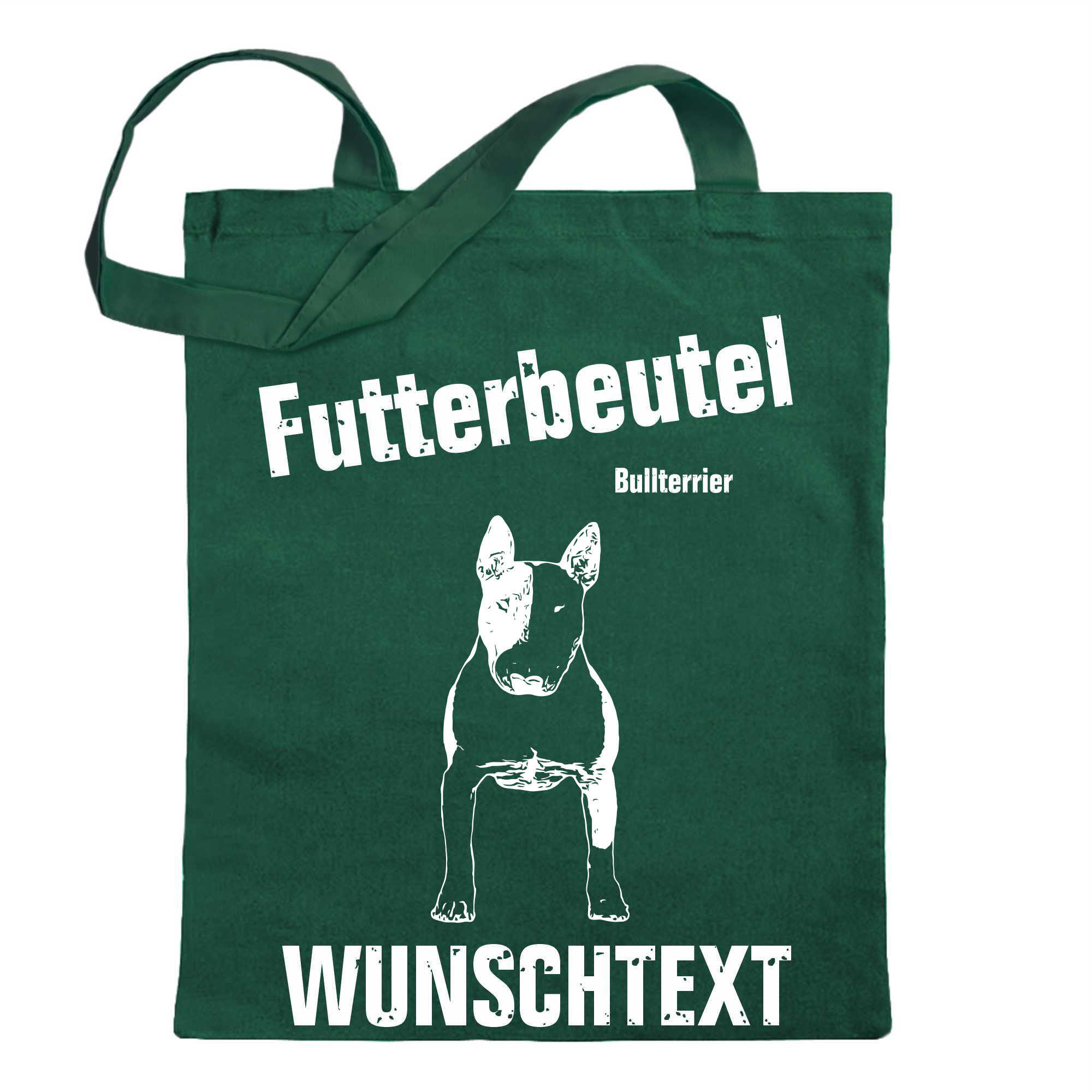 Futterbeutel - Bullterrier - Einkaufsbeutel Wunschtext mit Motiv Hund - Jutebeu - Picture 78 of 91