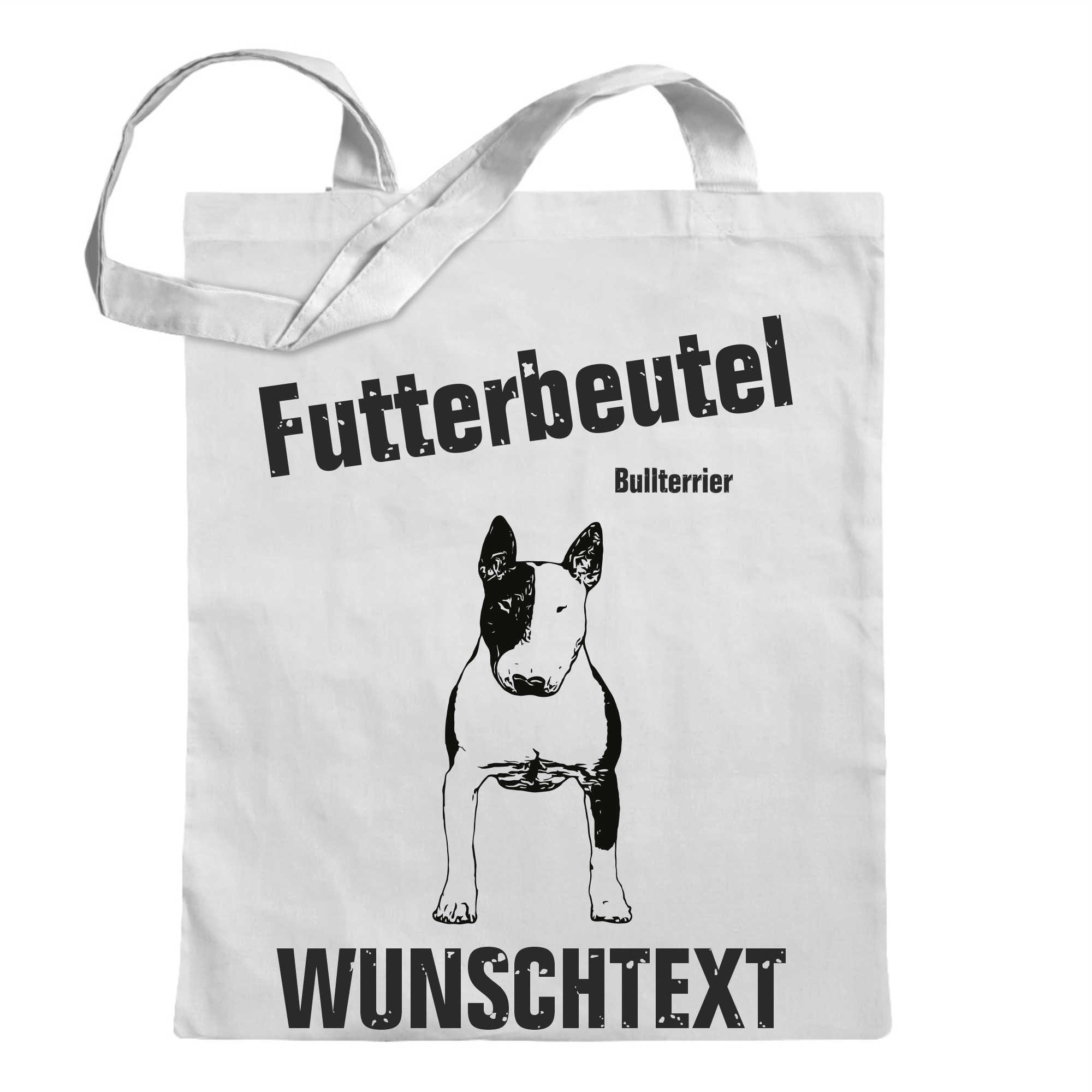 Futterbeutel - Bullterrier - Einkaufsbeutel Wunschtext mit Motiv Hund - Jutebeu - Picture 85 of 91