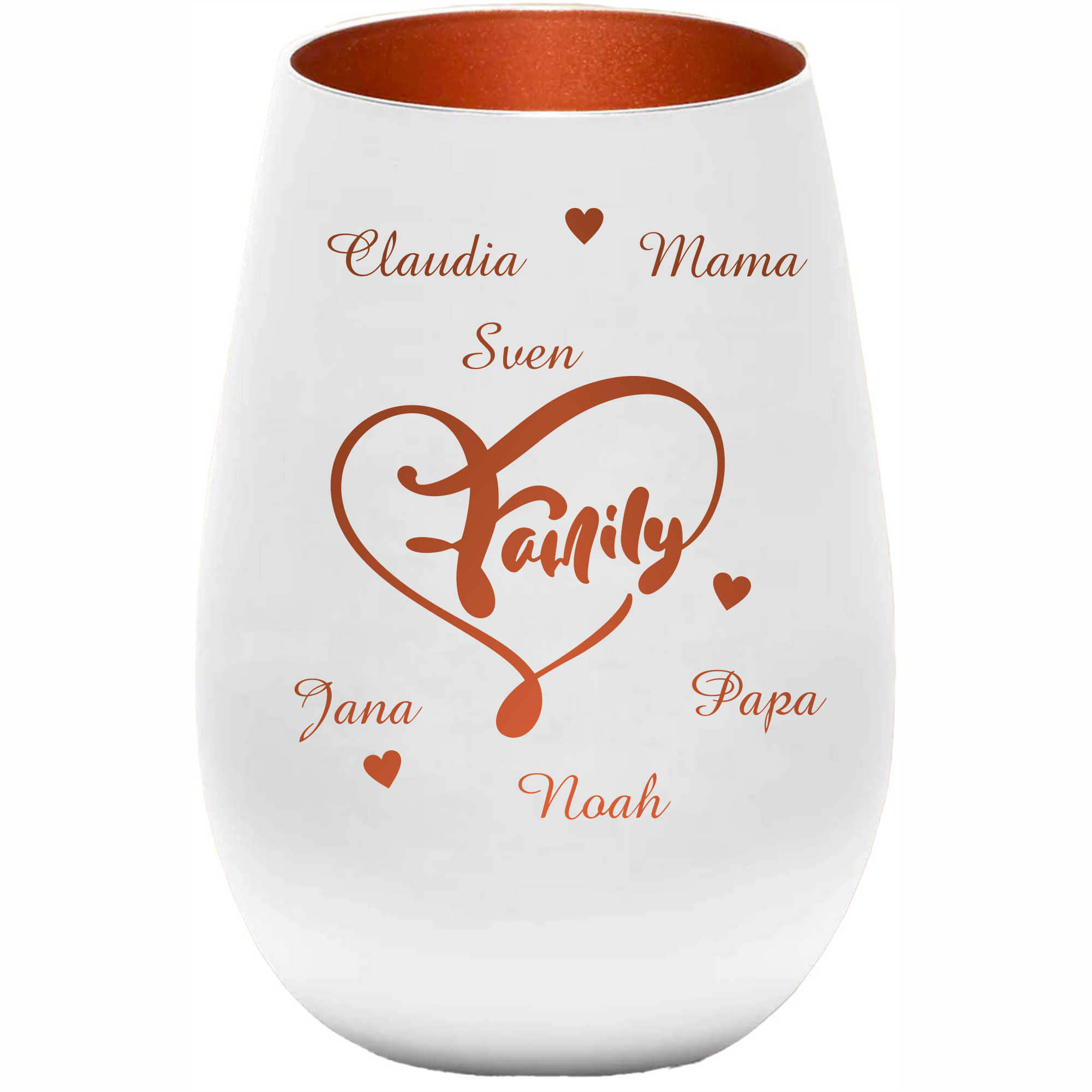 Windlicht - Teelichthalter - Familie - personalisiert Wunschtext & Namen 31 - Picture 9 of 20