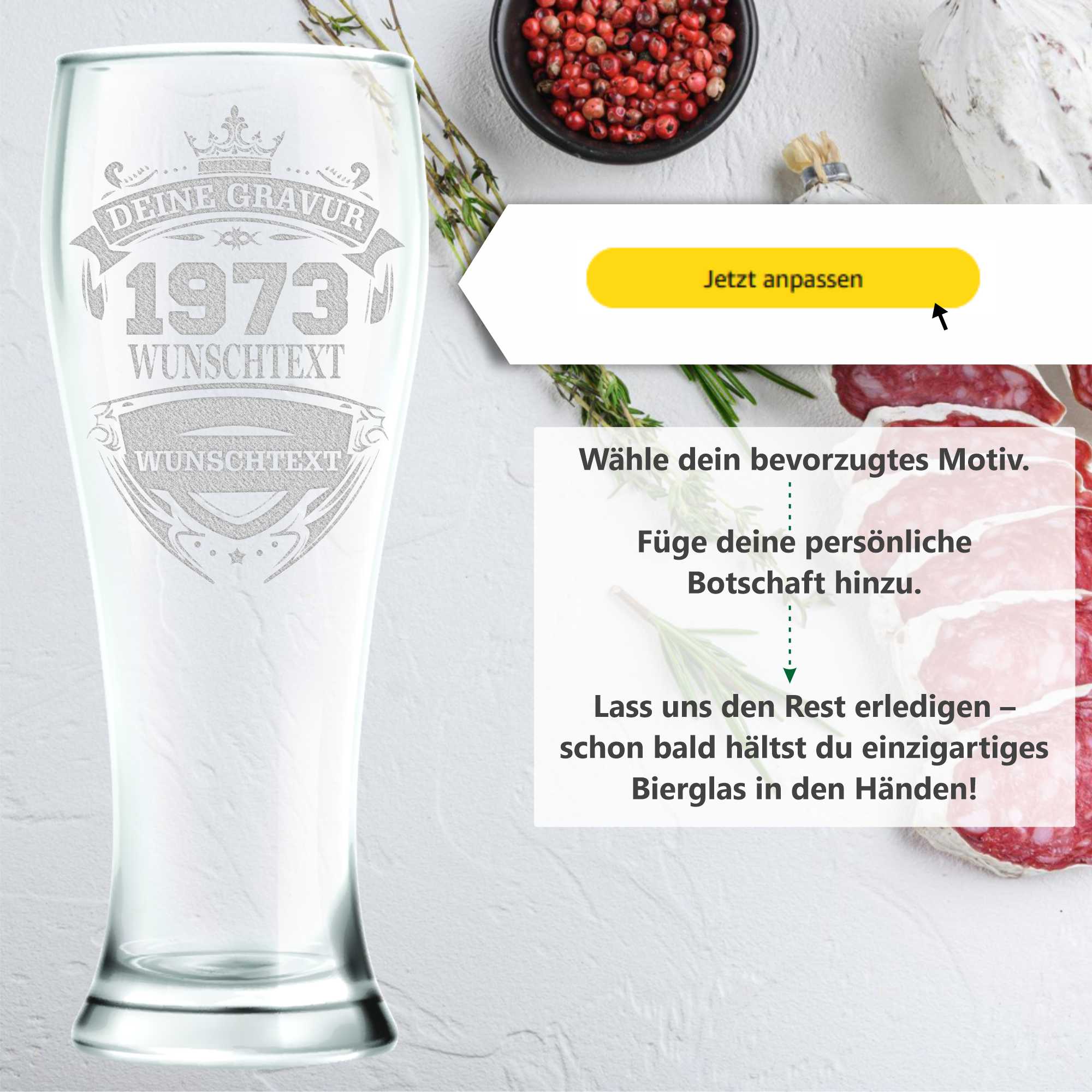 Verre À Bière Gravé Mariage 0,5L Avec Texte Personnalisé Nom Année Ou Citation - Picture 12 of 112