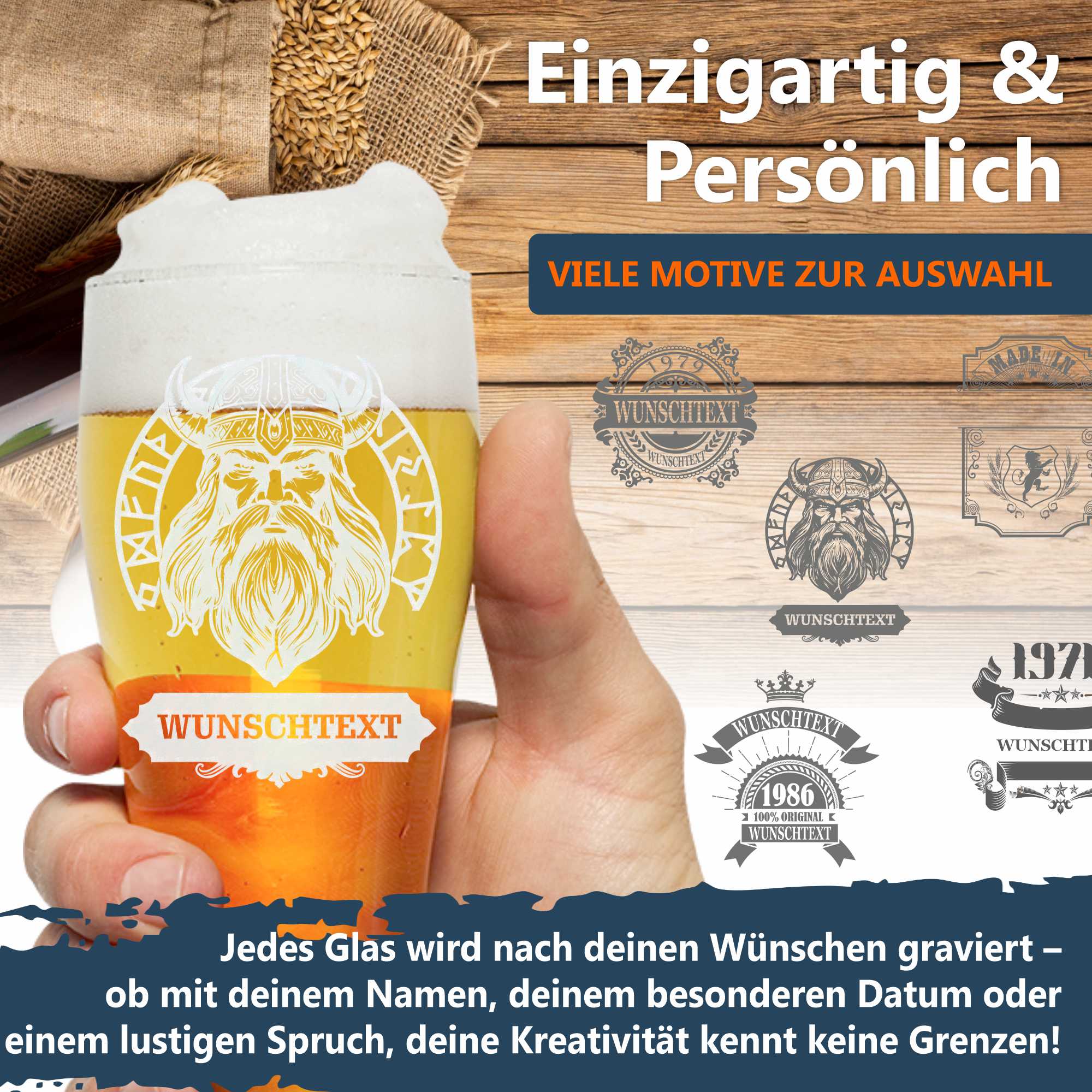 Verre À Bière Gravé Mariage 0,5L Avec Texte Personnalisé Nom Année Ou Citation - Picture 11 of 112