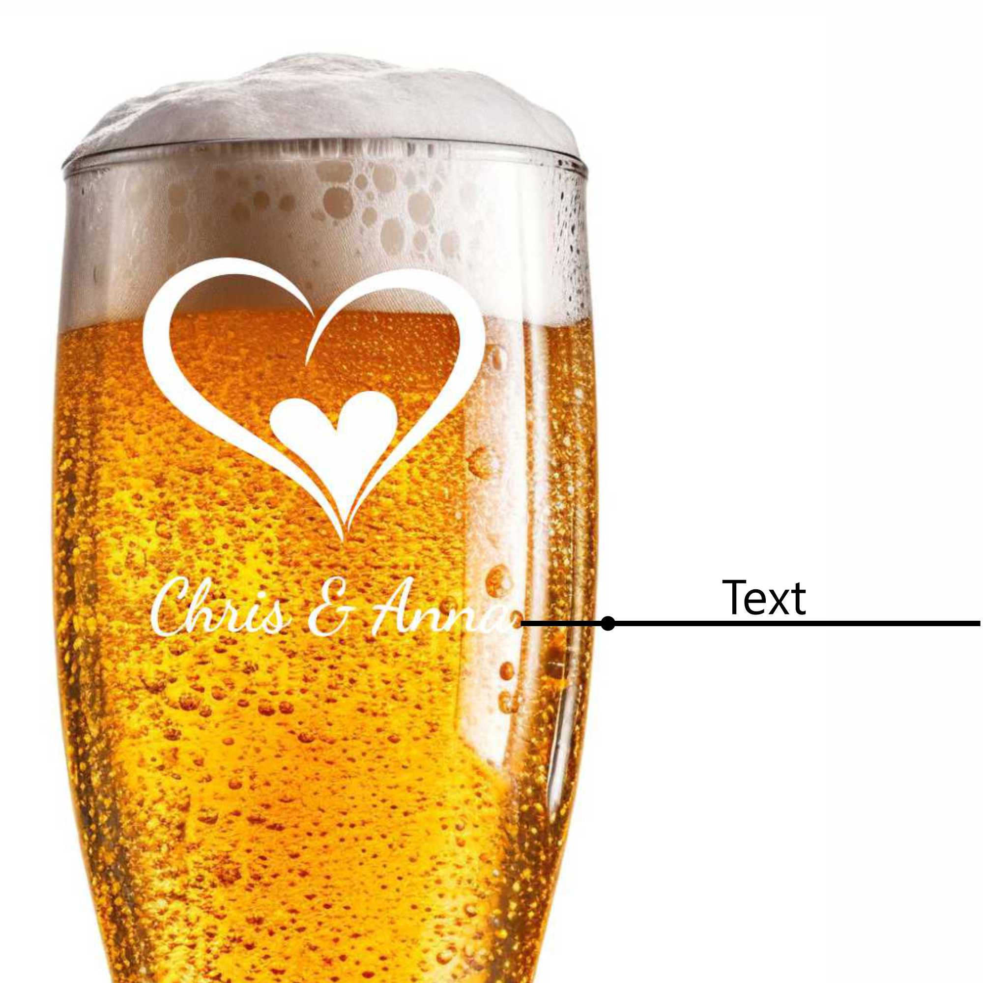 Verre À Bière Gravé Mariage 0,5L Avec Texte Personnalisé Nom Année Ou Citation - Picture 80 of 112