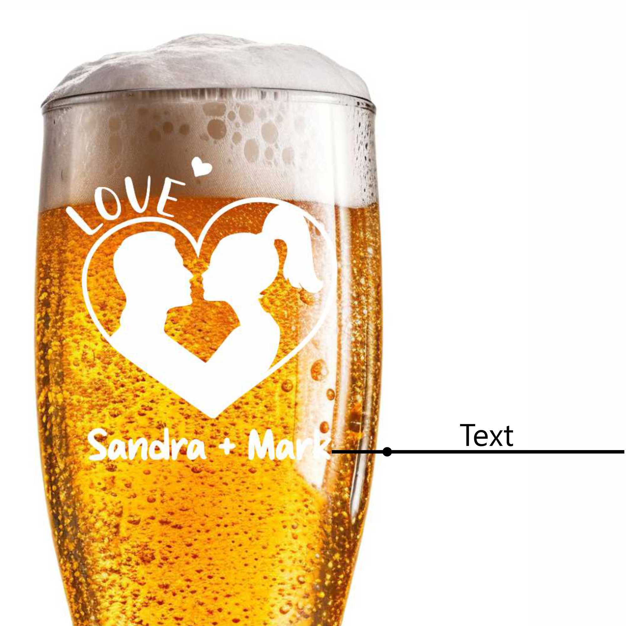 Verre À Bière Gravé Mariage 0,5L Avec Texte Personnalisé Nom Année Ou Citation - Picture 88 of 112