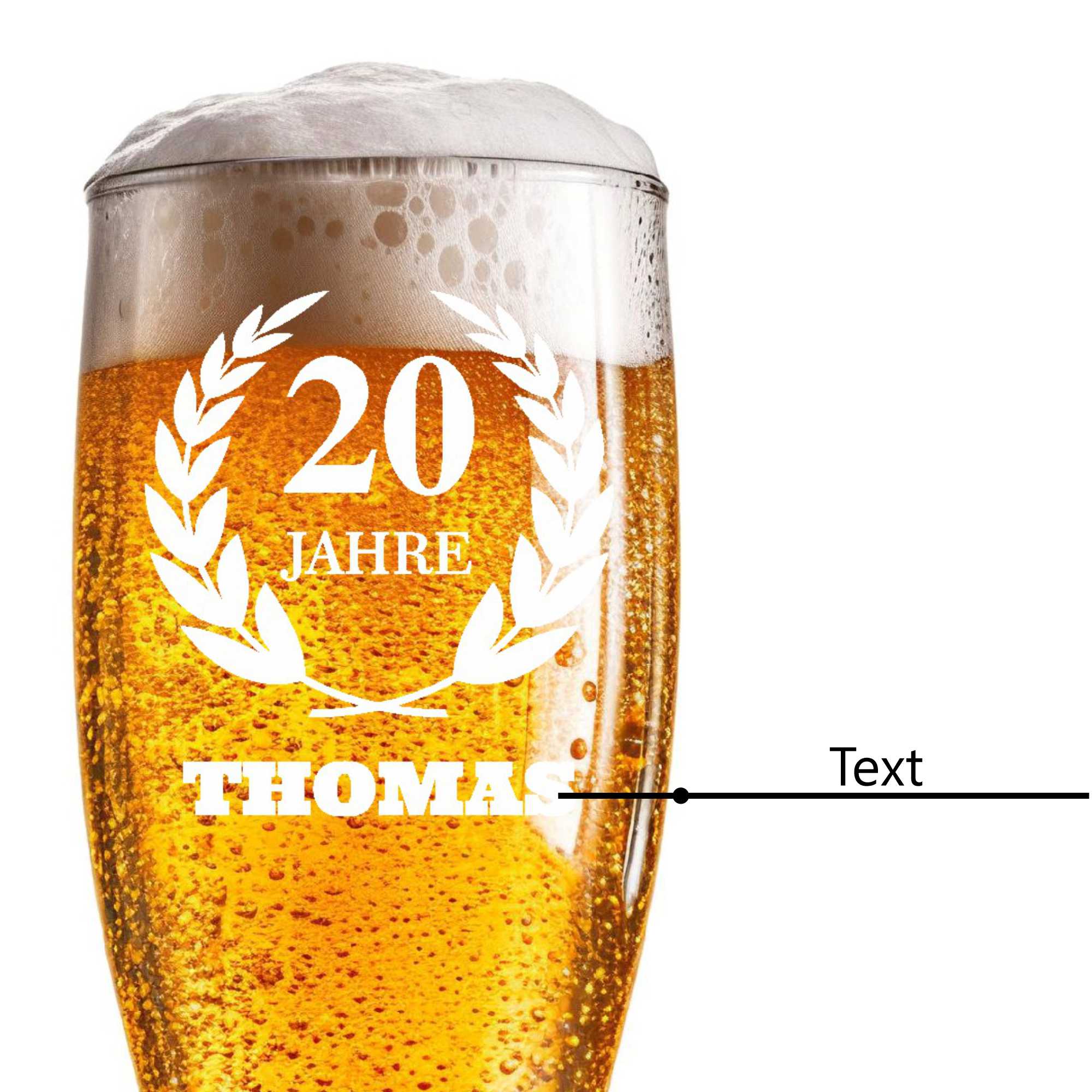 Bierglas graviert 0,5l mit Wunschtext Name Jahr Geburtstag - Picture 16 of 136