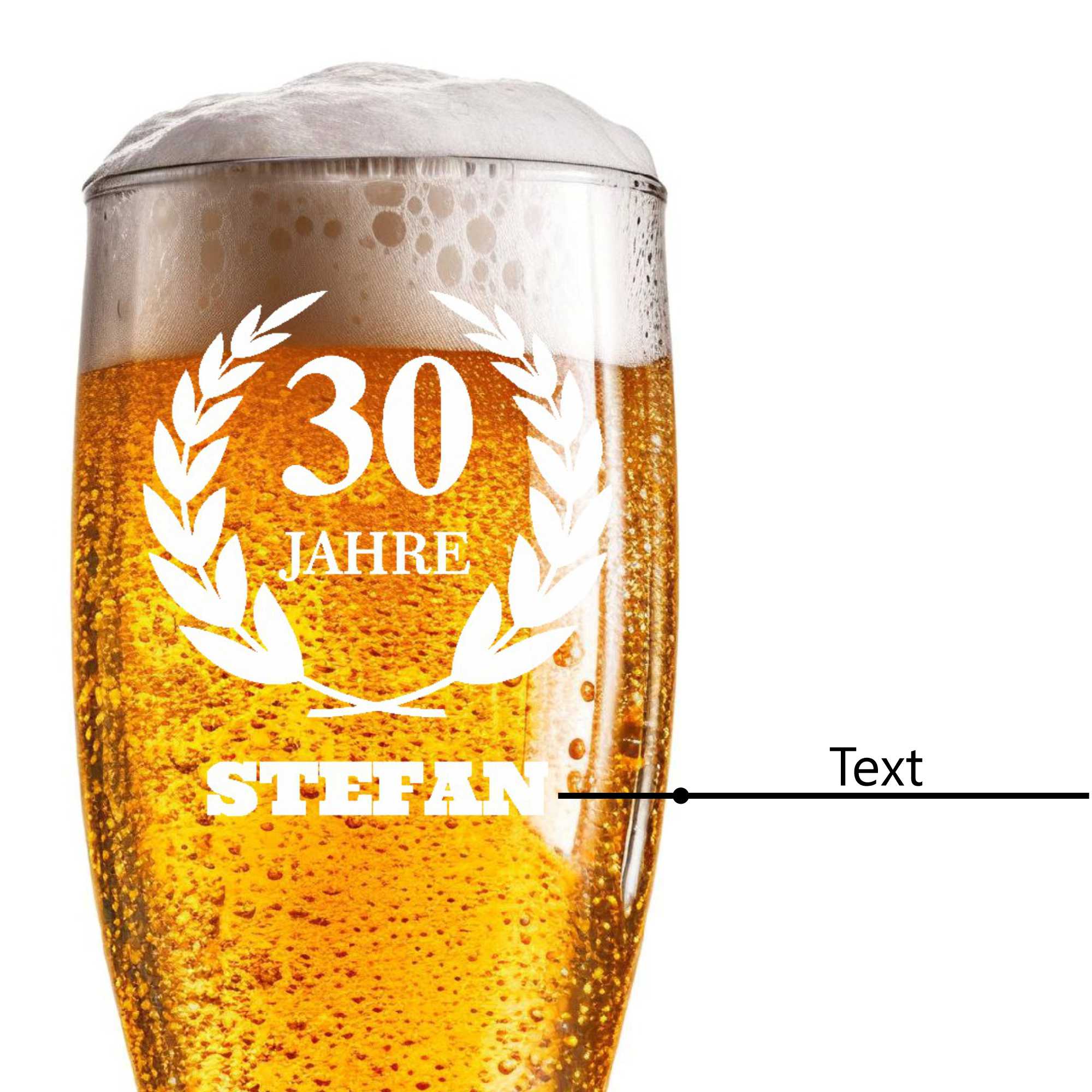 Bierglas graviert 0,5l mit Wunschtext Name Jahr Geburtstag - Picture 24 of 136