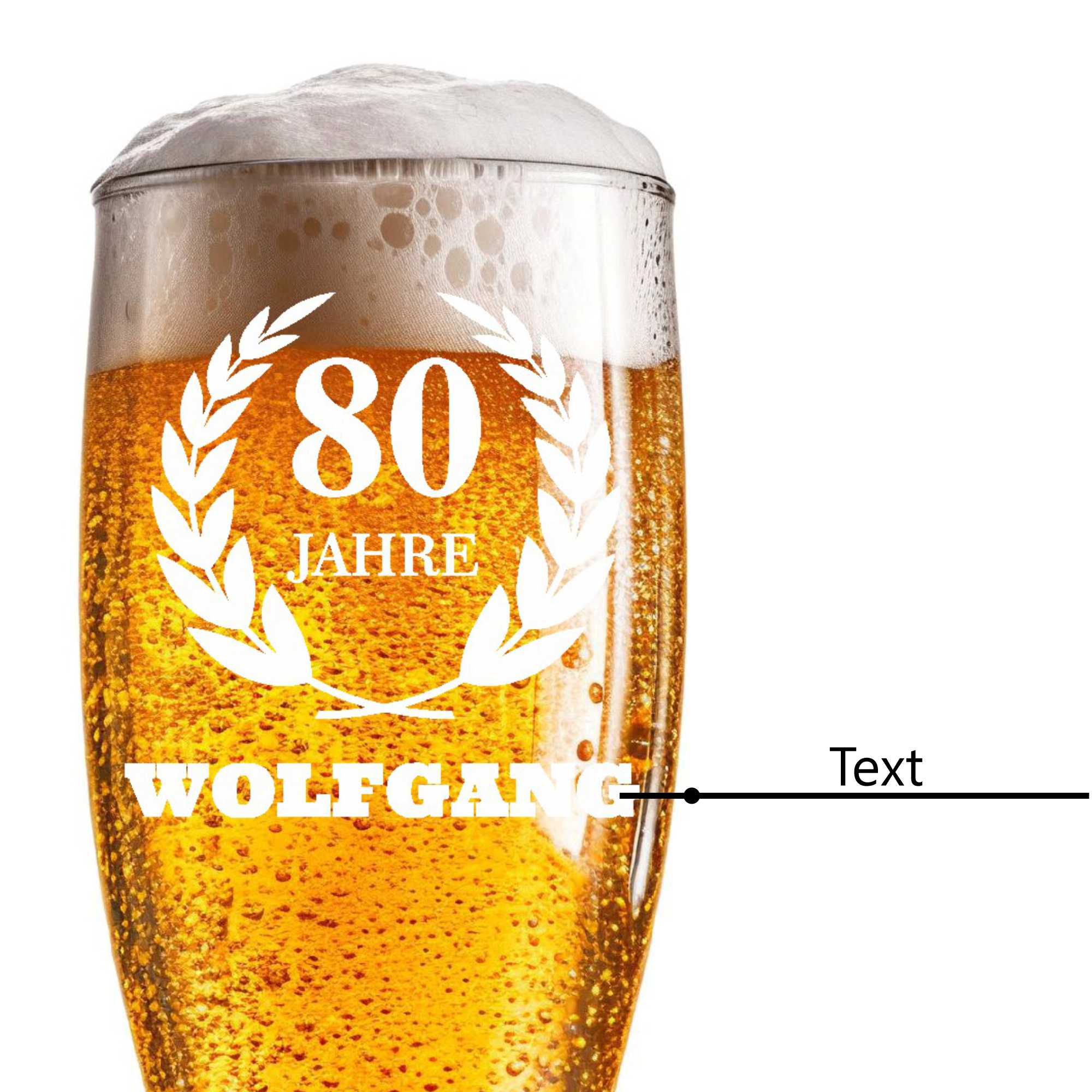 Bierglas graviert 0,5l mit Wunschtext Name Jahr Geburtstag - Picture 64 of 136