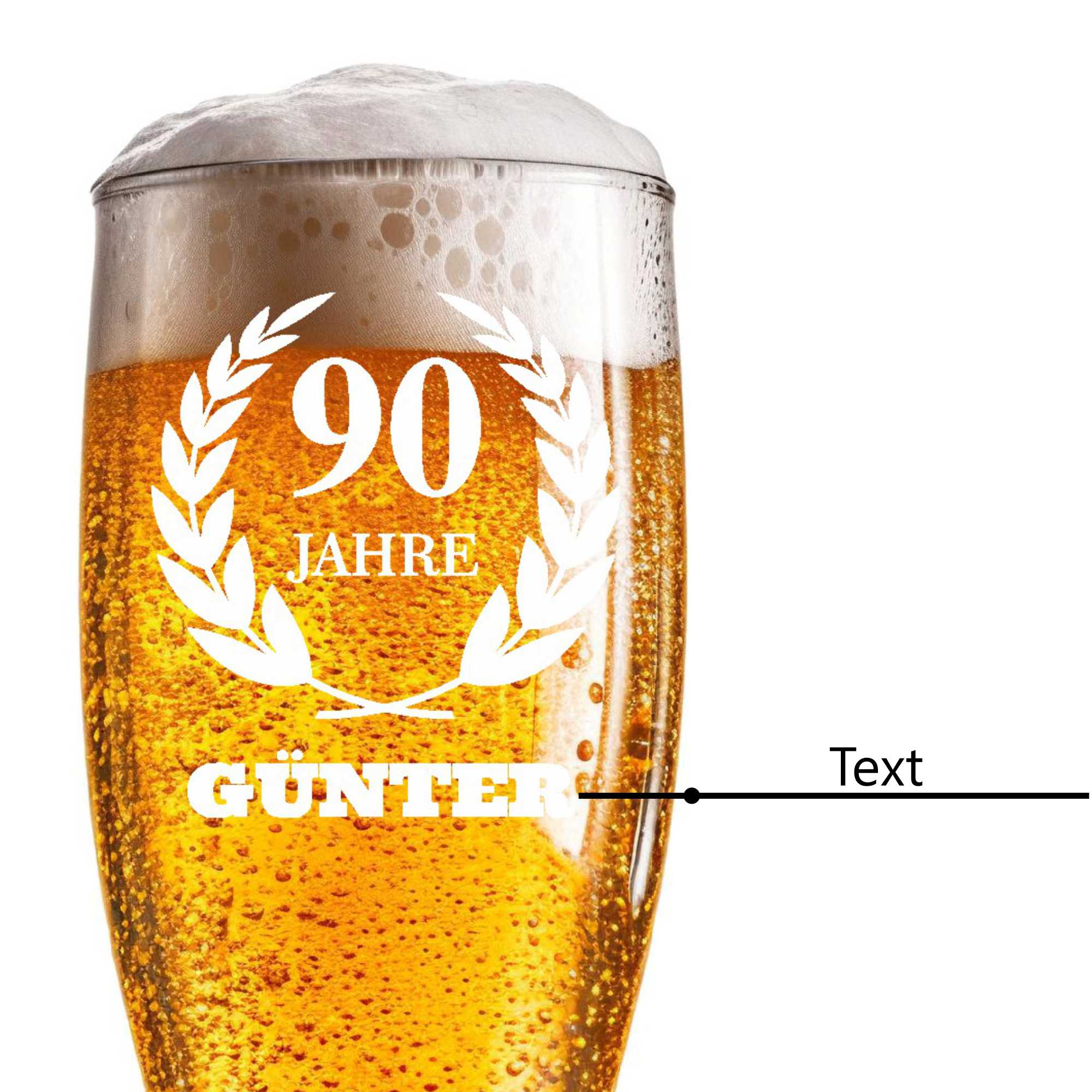 Bierglas graviert 0,5l mit Wunschtext Name Jahr Geburtstag - Picture 72 of 136