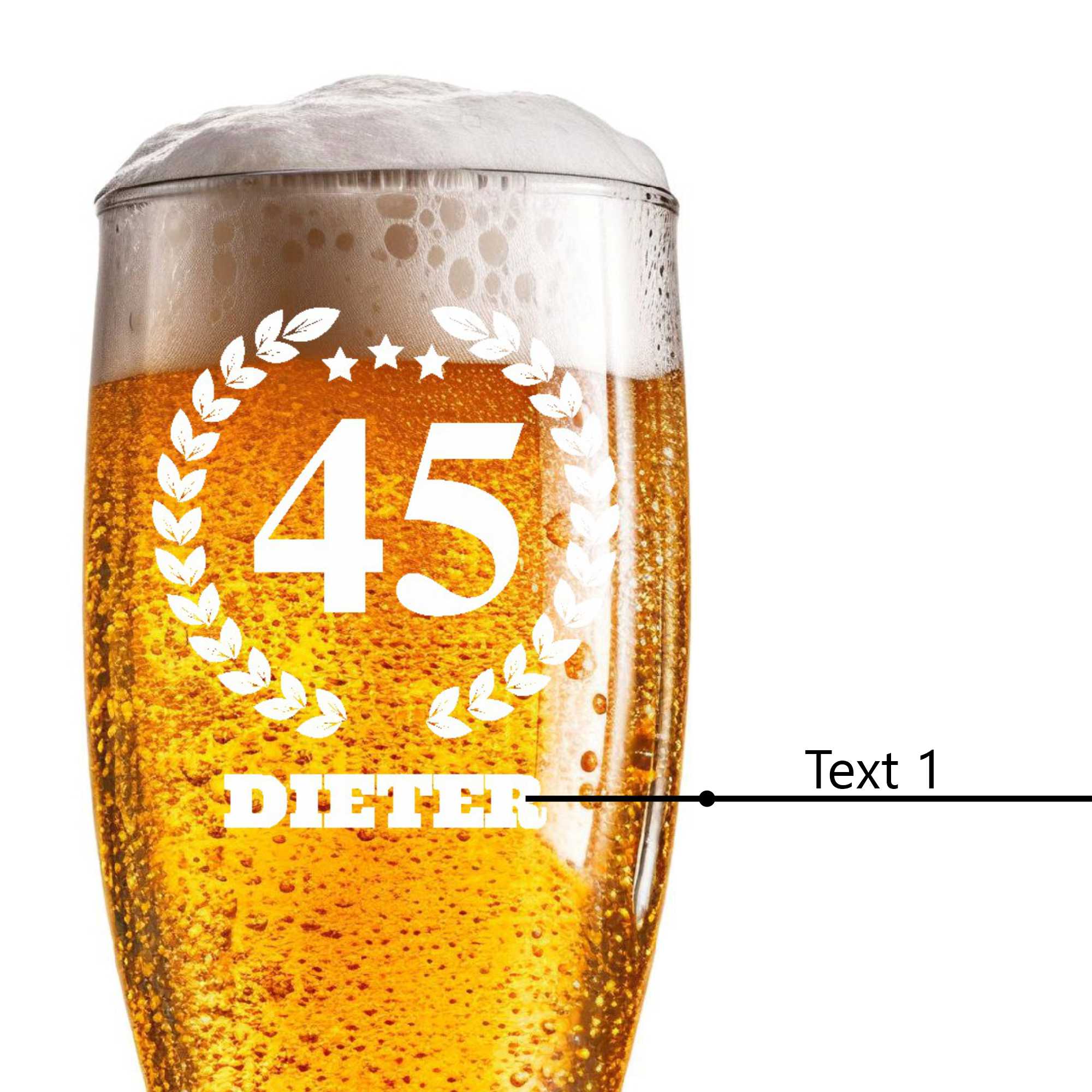 Bierglas graviert 0,5l mit Wunschtext Name Jahr Geburtstag - Picture 96 of 136