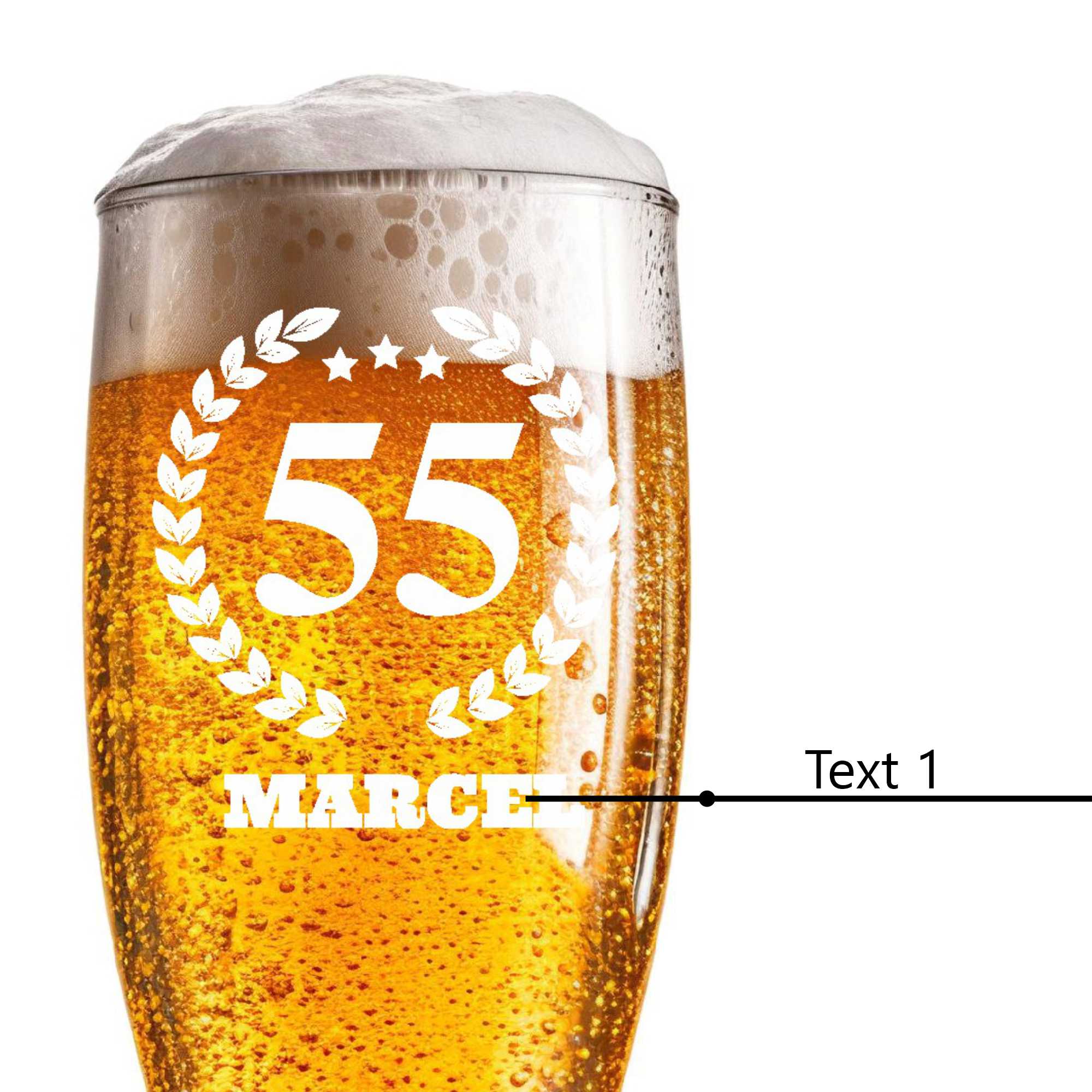 Bierglas graviert 0,5l mit Wunschtext Name Jahr Geburtstag - Picture 104 of 136