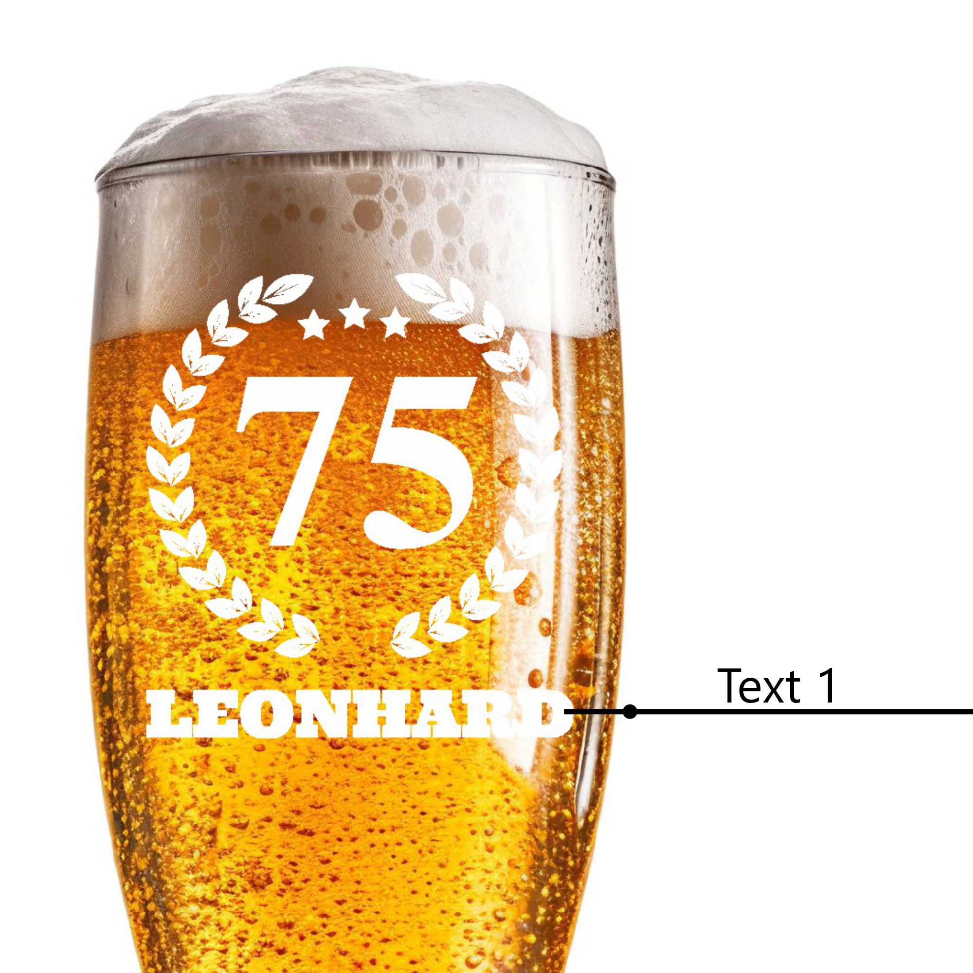 Bierglas graviert 0,5l mit Wunschtext Name Jahr Geburtstag - Picture 120 of 136