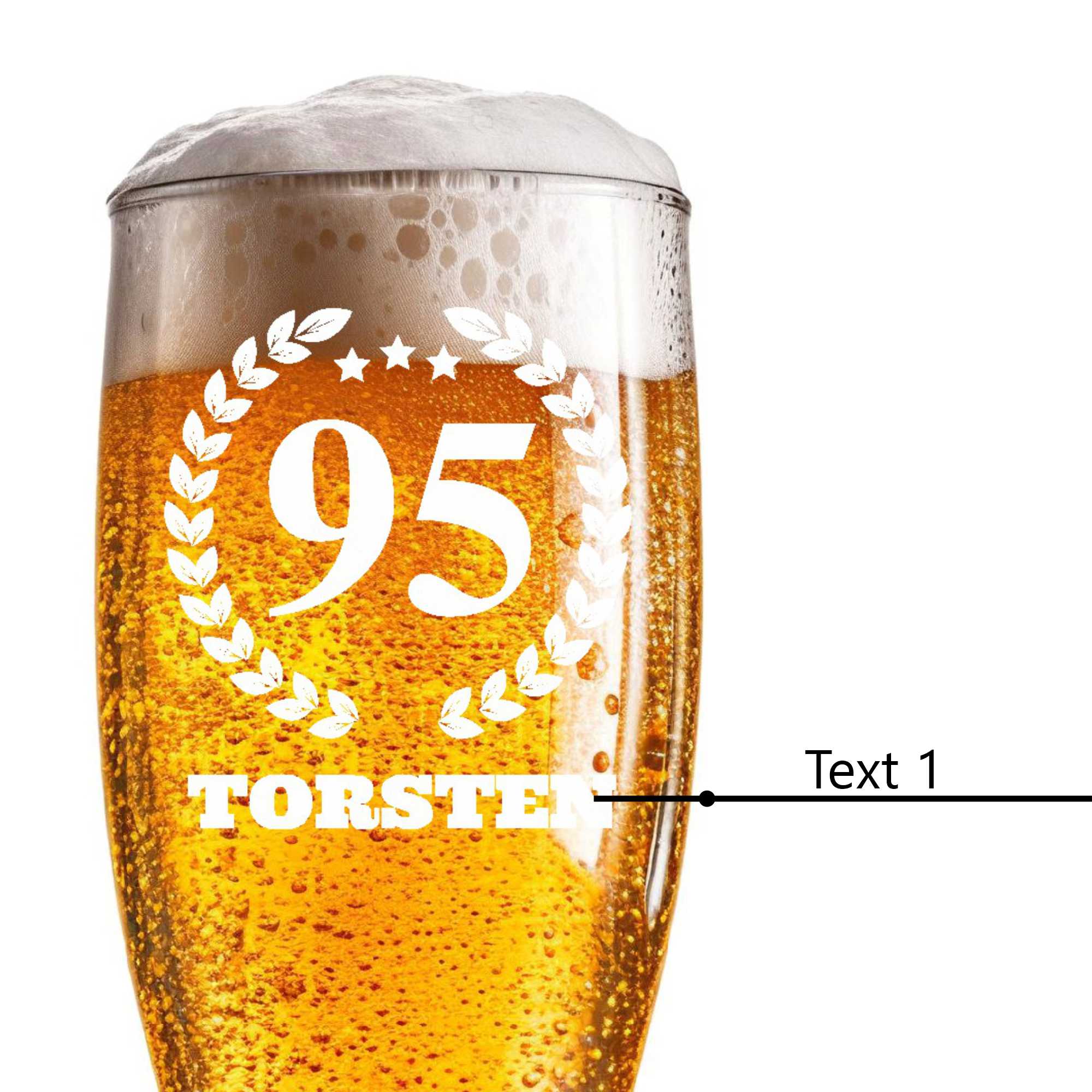 Bierglas graviert 0,5l mit Wunschtext Name Jahr Geburtstag - Picture 136 of 136