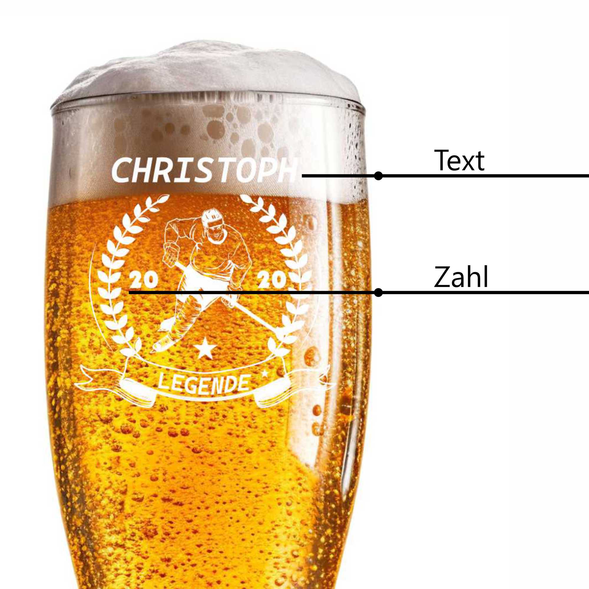 Weizenglas graviert Wunschname 0,5l mit Jahr Individuelles Bierglas - Picture 40 of 48