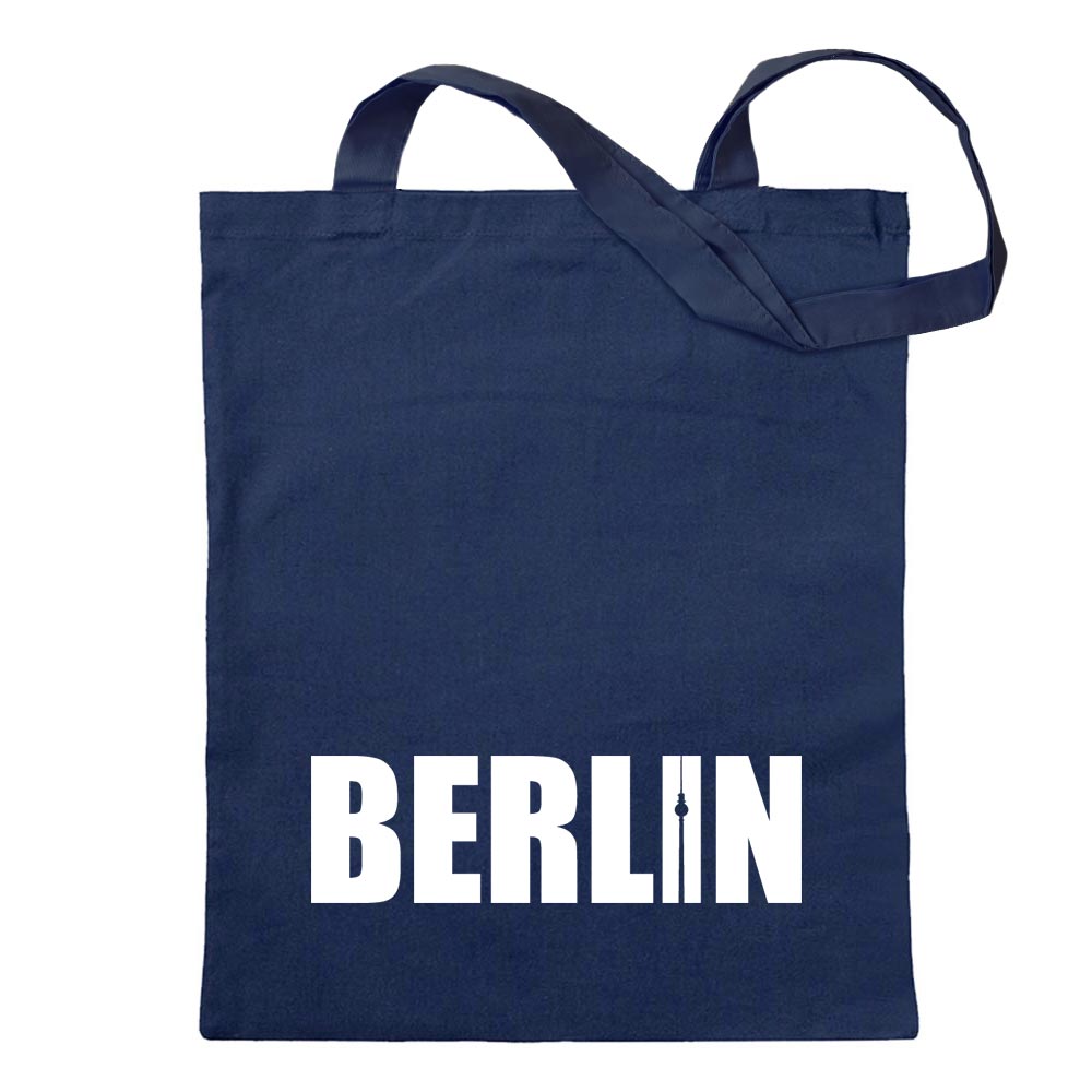 Berlin Inscription Sac en Coton Toile Sac à Bandoulière Long Anse - Picture 4 of 15