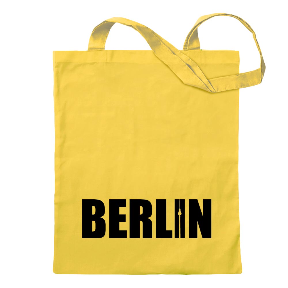 Berlin Inscription Sac en Coton Toile Sac à Bandoulière Long Anse - Picture 5 of 15