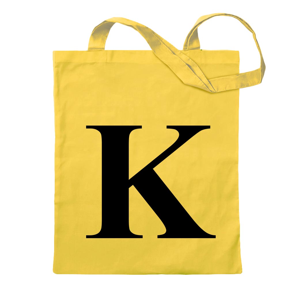 Buchstabe K - Alphabet Tragetasche Baumwolltasche Stoffbeutel langer Henkel - Bild 15 von 91