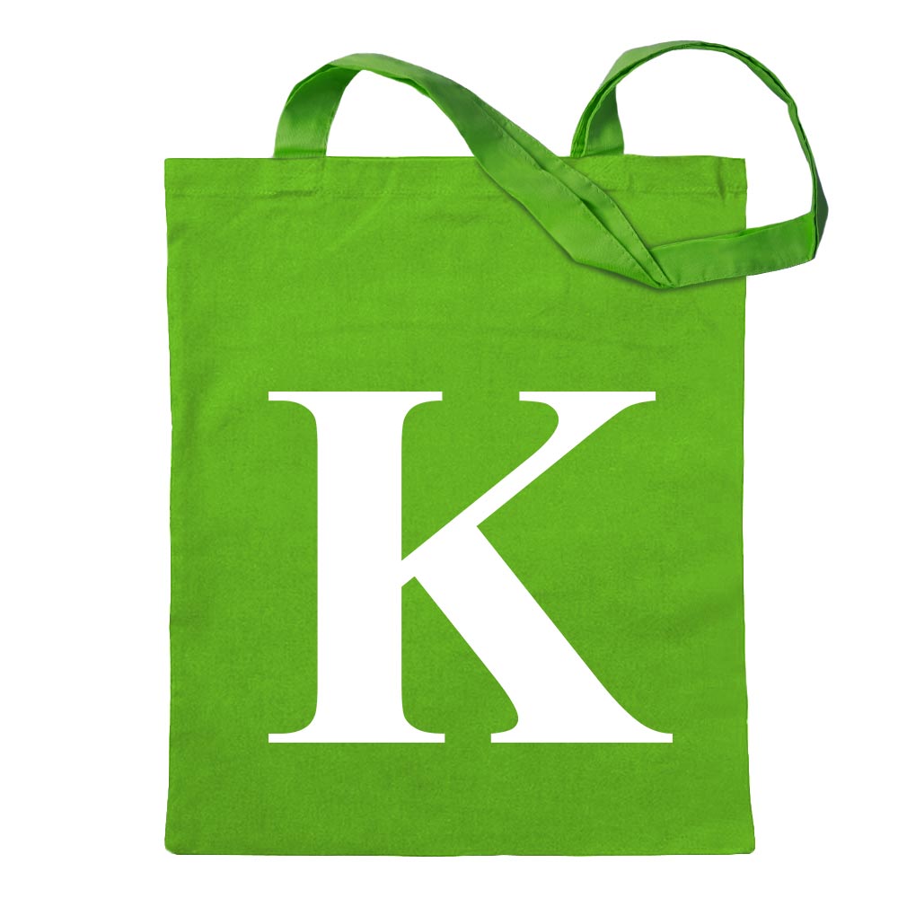Buchstabe K - Alphabet Tragetasche Baumwolltasche Stoffbeutel langer Henkel - Bild 29 von 91