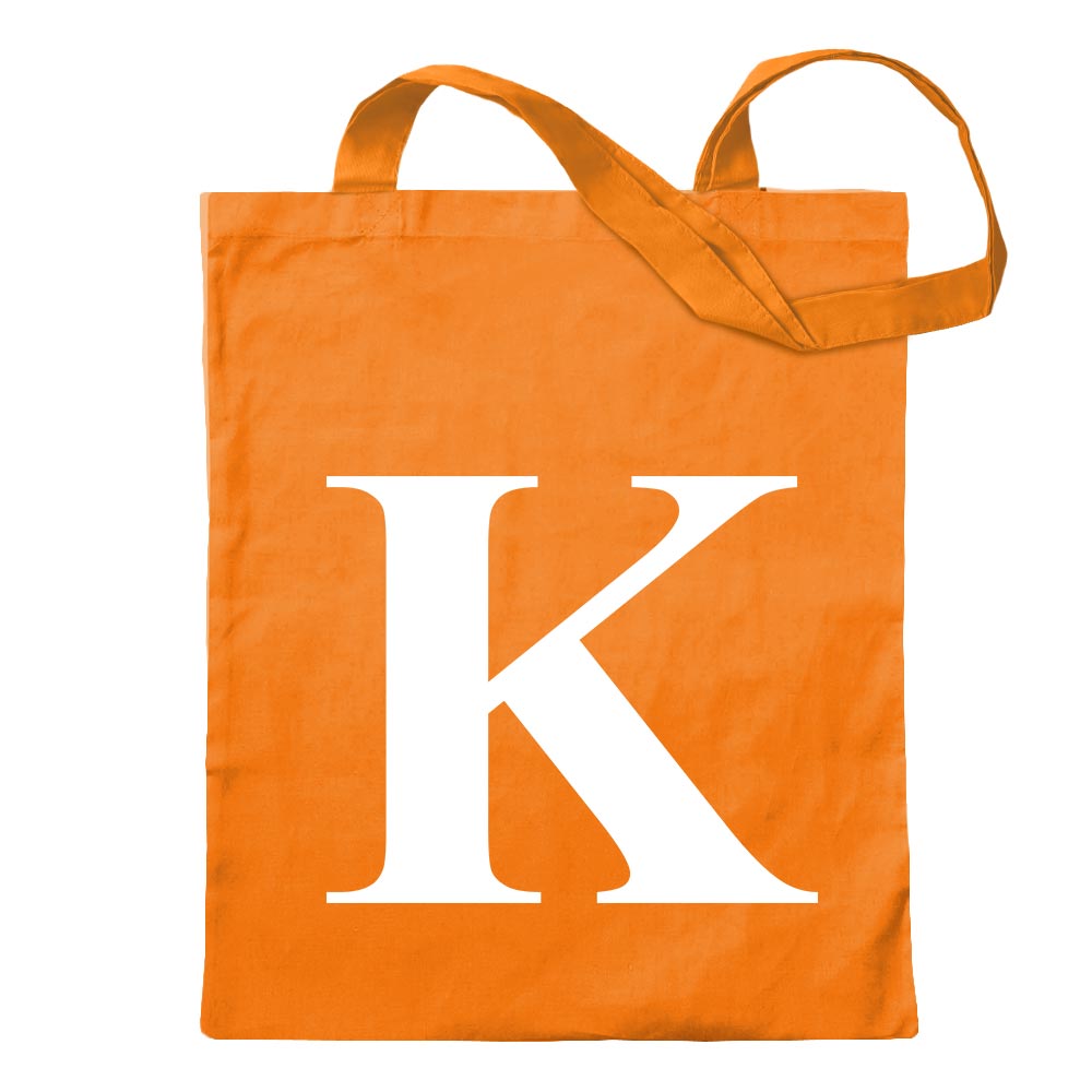 Buchstabe K - Alphabet Tragetasche Baumwolltasche Stoffbeutel langer Henkel - Bild 36 von 91