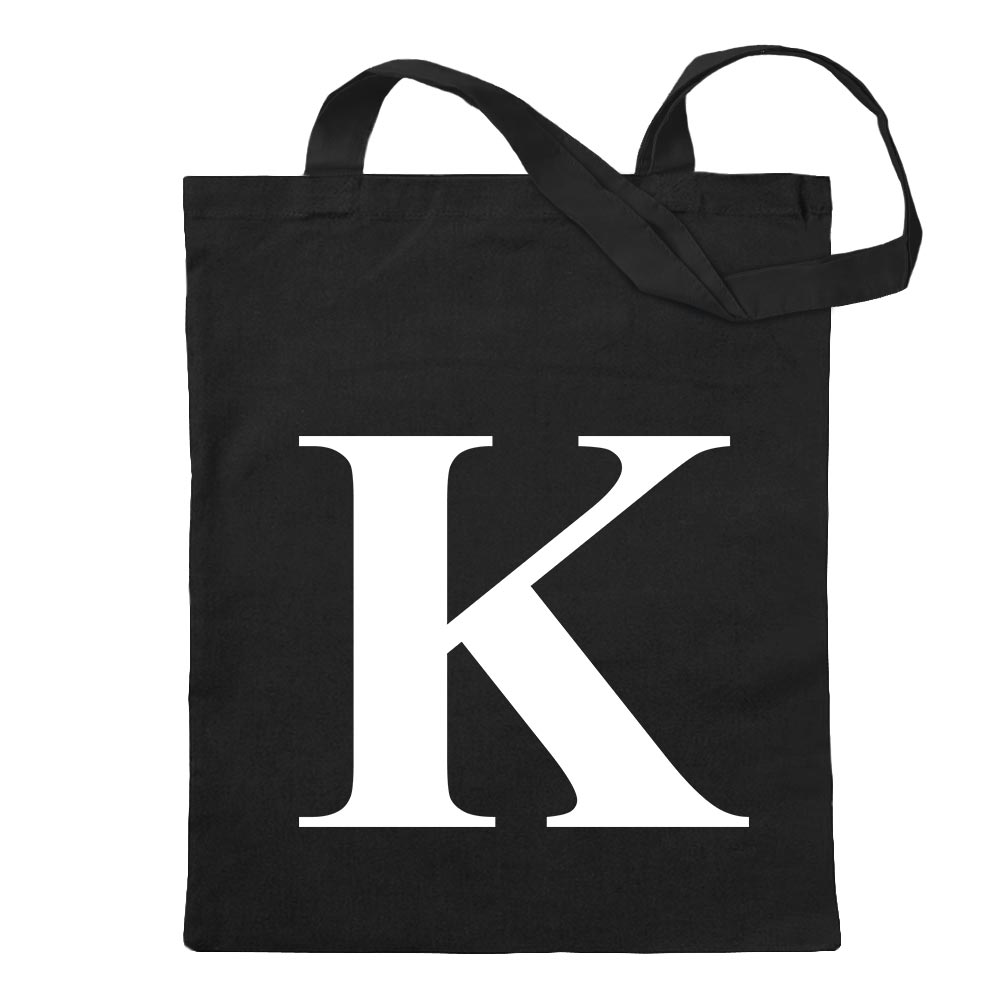 Buchstabe K - Alphabet Tragetasche Baumwolltasche Stoffbeutel langer Henkel - Bild 64 von 91