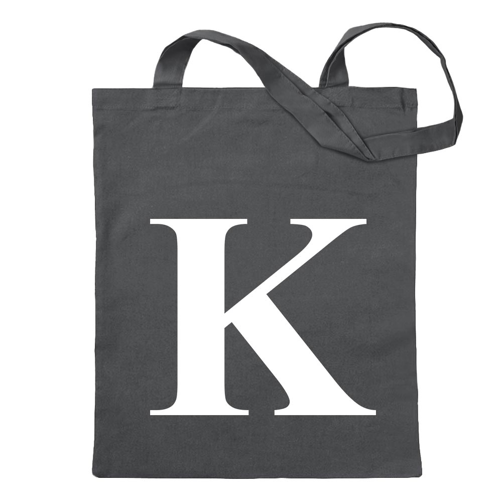 Buchstabe K - Alphabet Tragetasche Baumwolltasche Stoffbeutel langer Henkel - Bild 71 von 91