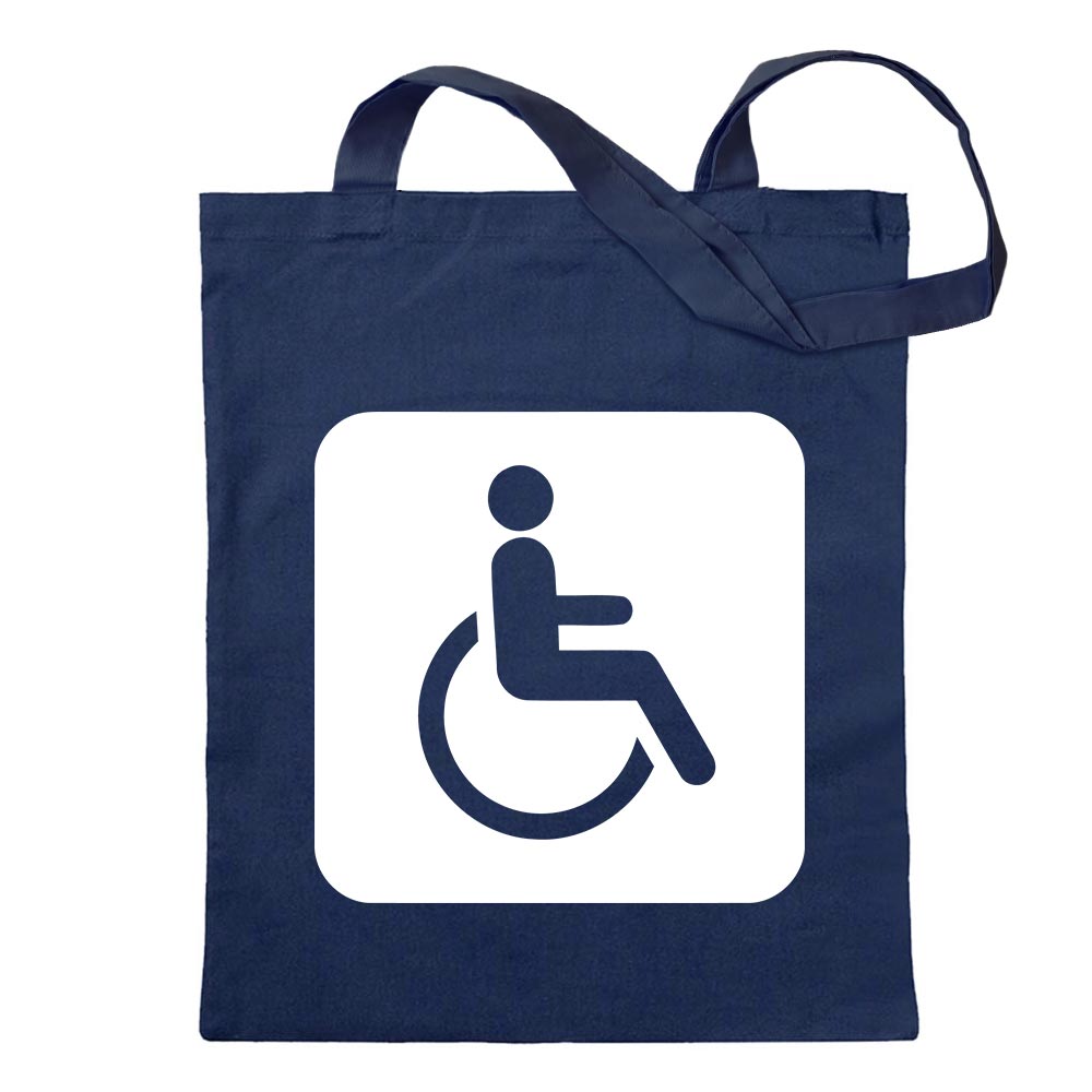 Behinderte Rollstuhl WC Pikto Tragetasche Baumwolltasche Stoffbeutel langer Hen - Bild 8 von 91