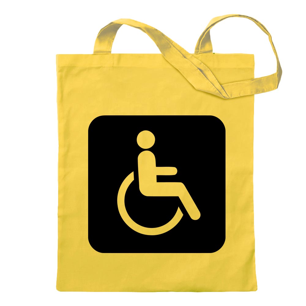 Behinderte Rollstuhl WC Pikto Tragetasche Baumwolltasche Stoffbeutel langer Hen - Bild 15 von 91