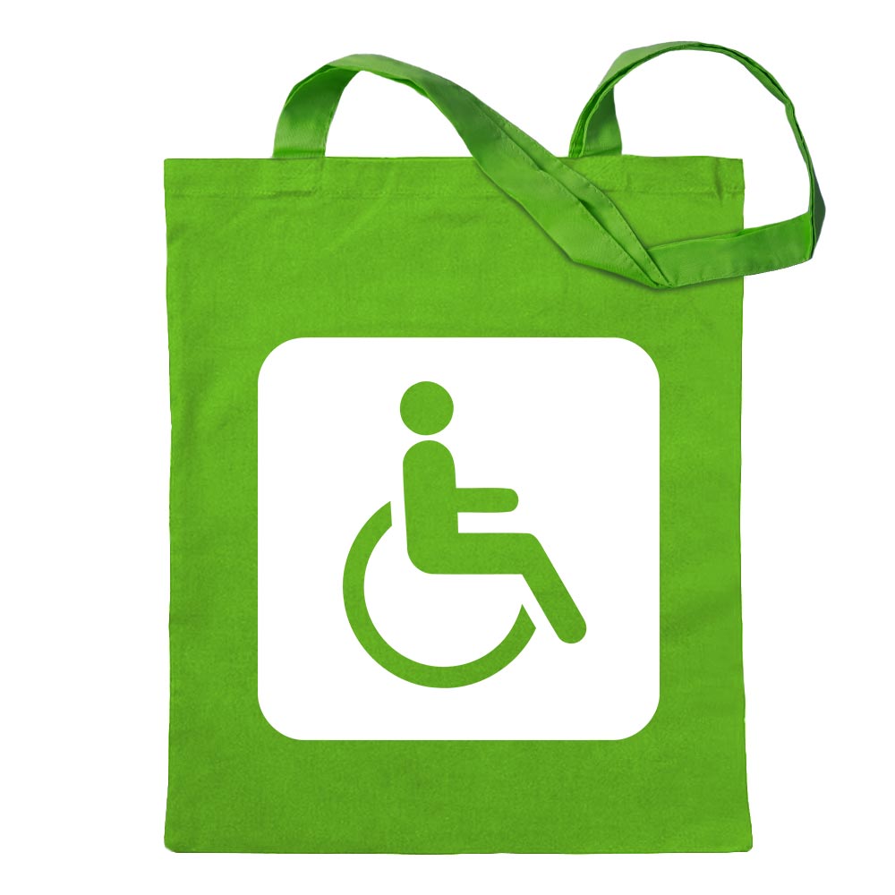 Behinderte Rollstuhl WC Pikto Tragetasche Baumwolltasche Stoffbeutel langer Hen - Bild 29 von 91