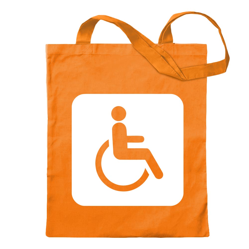 Behinderte Rollstuhl WC Pikto Tragetasche Baumwolltasche Stoffbeutel langer Hen - Bild 36 von 91