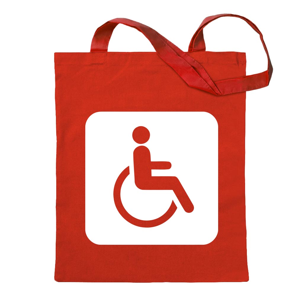 Behinderte Rollstuhl WC Pikto Tragetasche Baumwolltasche Stoffbeutel langer Hen - Bild 50 von 91