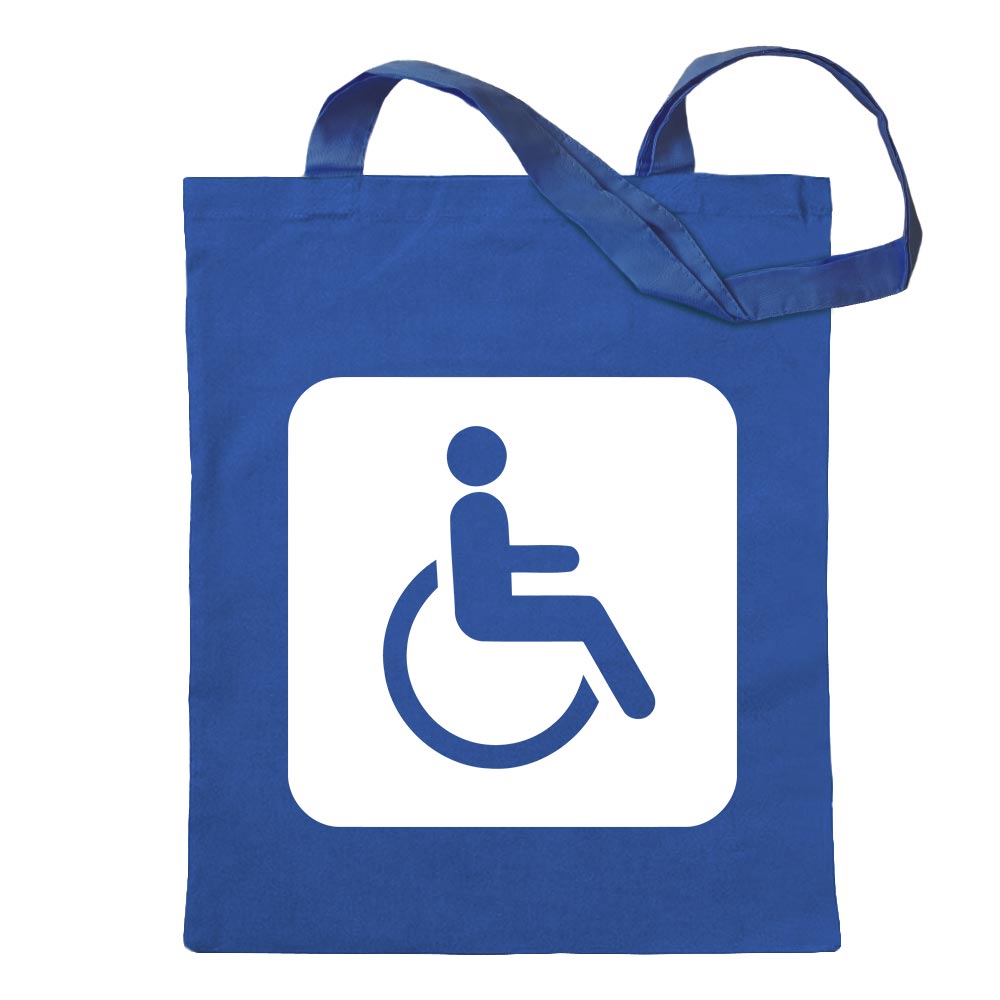 Behinderte Rollstuhl WC Pikto Tragetasche Baumwolltasche Stoffbeutel langer Hen - Bild 57 von 91