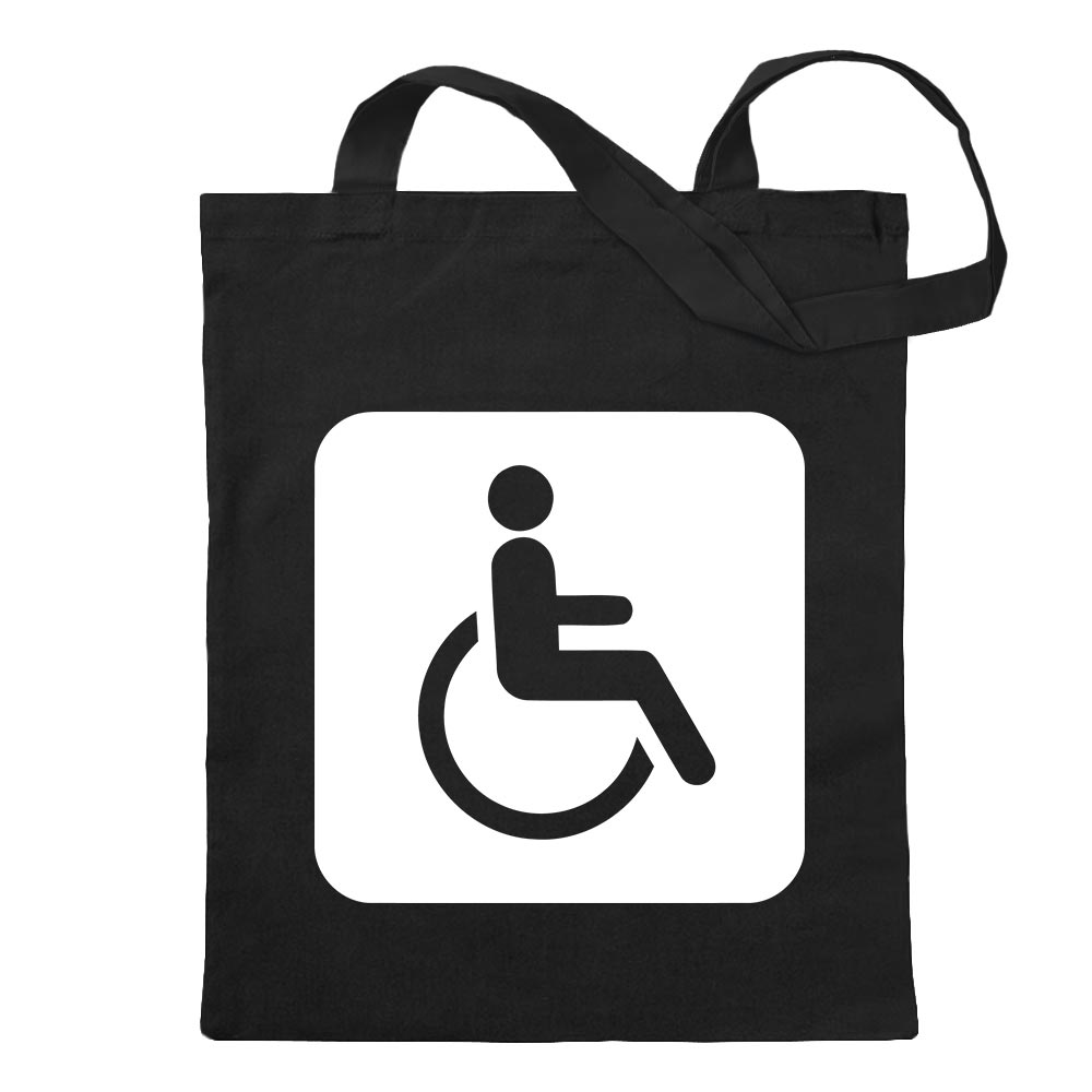 Behinderte Rollstuhl WC Pikto Tragetasche Baumwolltasche Stoffbeutel langer Hen - Bild 64 von 91