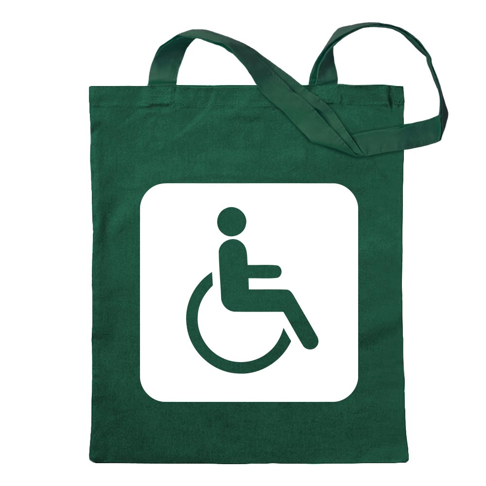Behinderte Rollstuhl WC Pikto Tragetasche Baumwolltasche Stoffbeutel langer Hen - Bild 78 von 91