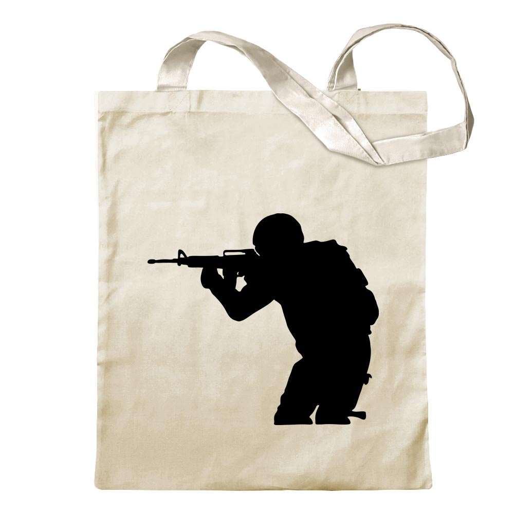 Army - Motif 3 - Special Forces Cotton Bag Cloth Bag Shoulder Bag Long - Picture 9 of 15