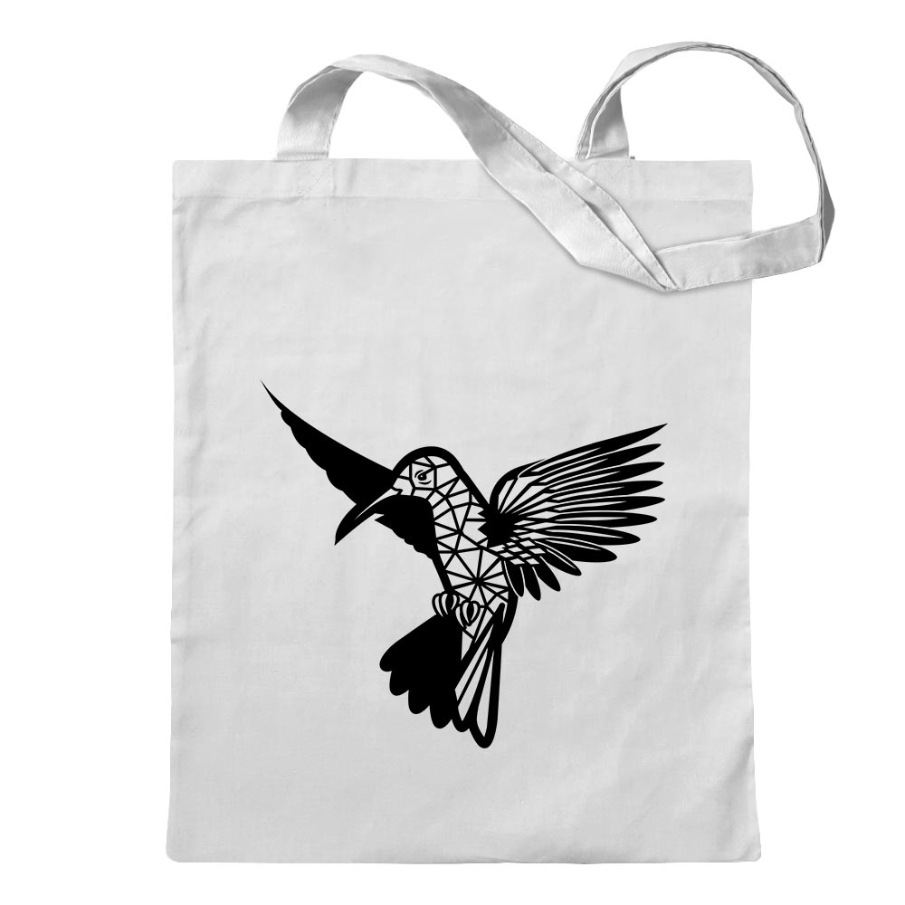 Polygon Kolibri Figur Tier Art Tragetasche Baumwolltasche Stoffbeutel langer He - Picture 85 of 91