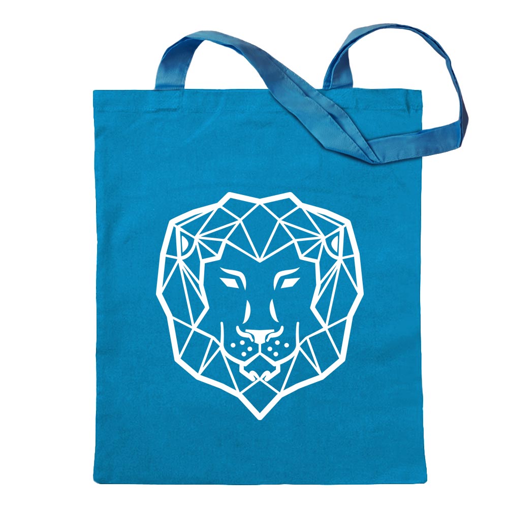 Polygon Löwe Figur Tier Art Tragetasche Baumwolltasche Stoffbeutel langer Henke - Picture 22 of 91
