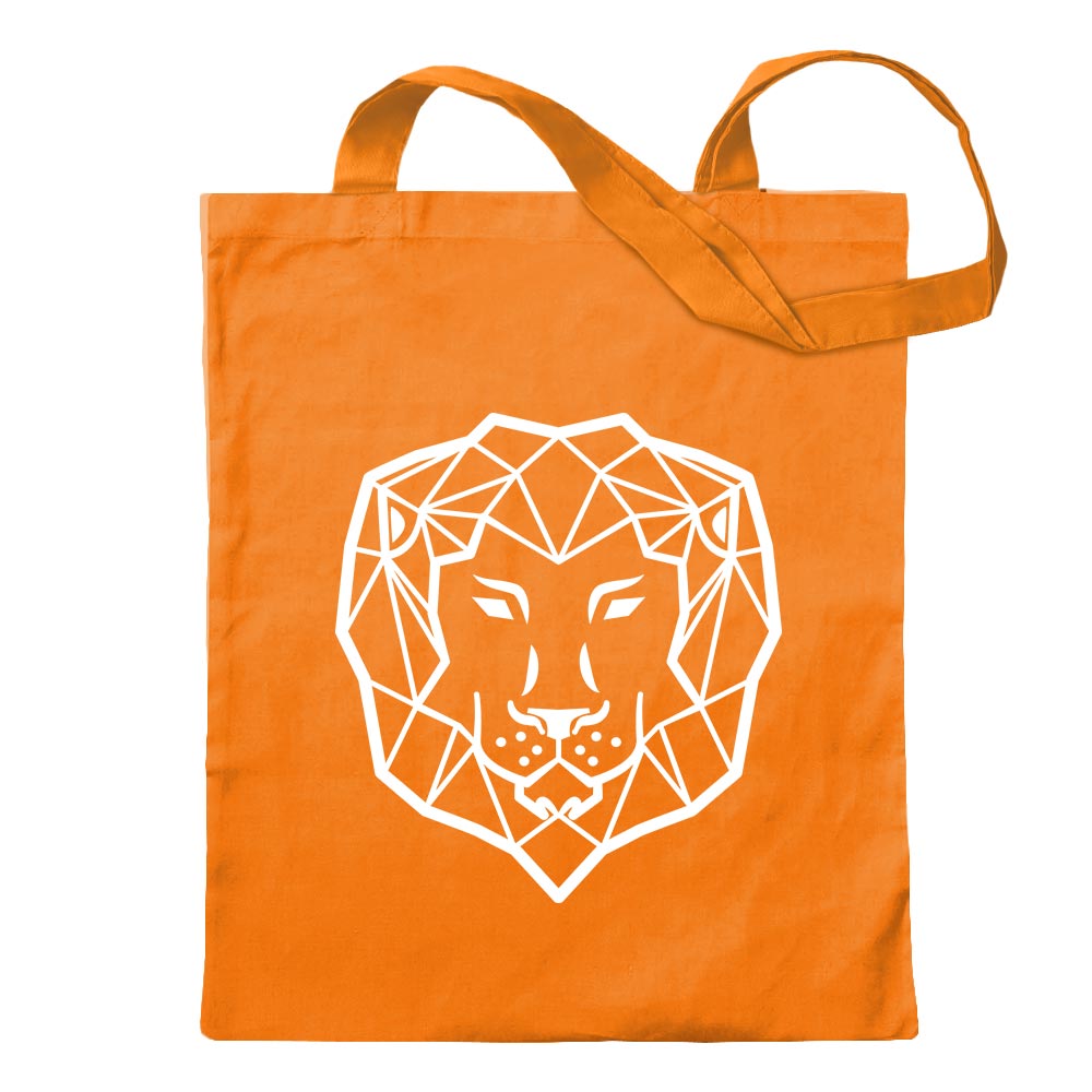 Polygon Löwe Figur Tier Art Tragetasche Baumwolltasche Stoffbeutel langer Henke - Picture 36 of 91