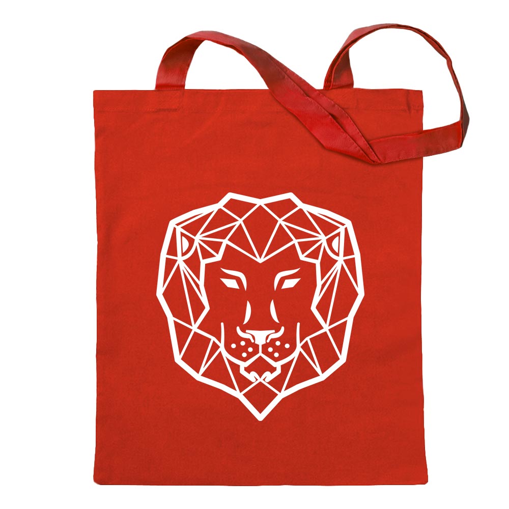 Polygon Löwe Figur Tier Art Tragetasche Baumwolltasche Stoffbeutel langer Henke - Picture 50 of 91