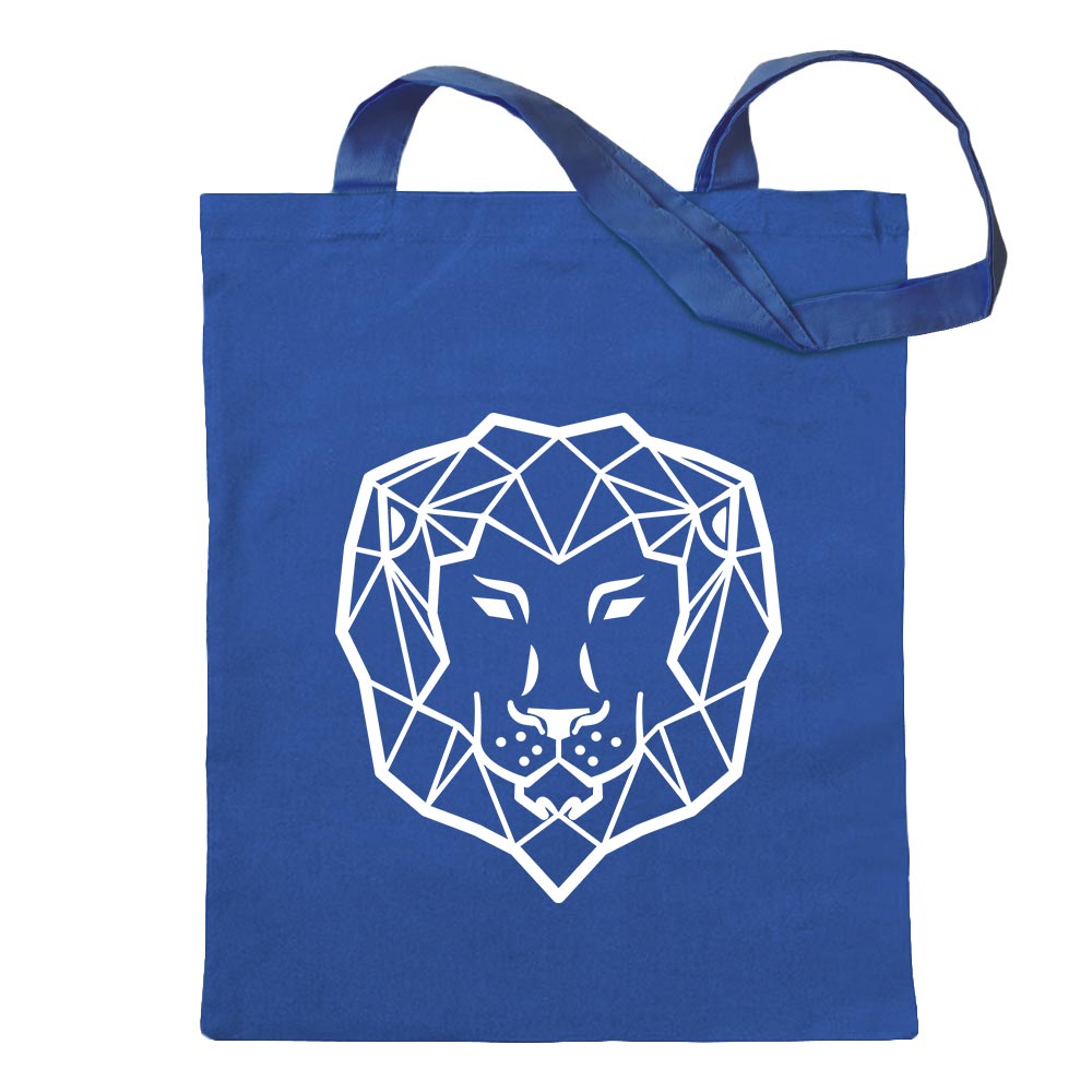 Polygon Löwe Figur Tier Art Tragetasche Baumwolltasche Stoffbeutel langer Henke - Picture 57 of 91