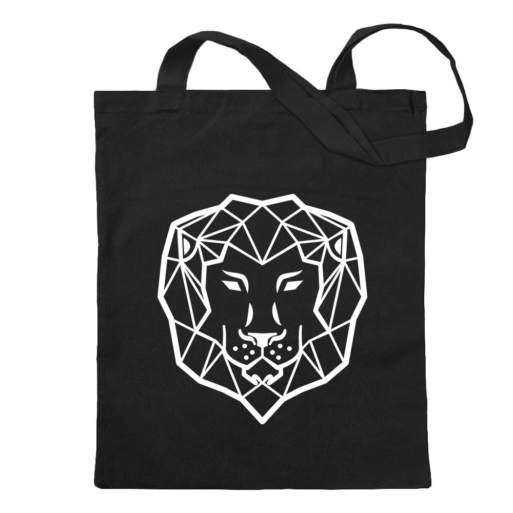 Polygon Löwe Figur Tier Art Tragetasche Baumwolltasche Stoffbeutel langer Henke - Picture 64 of 91