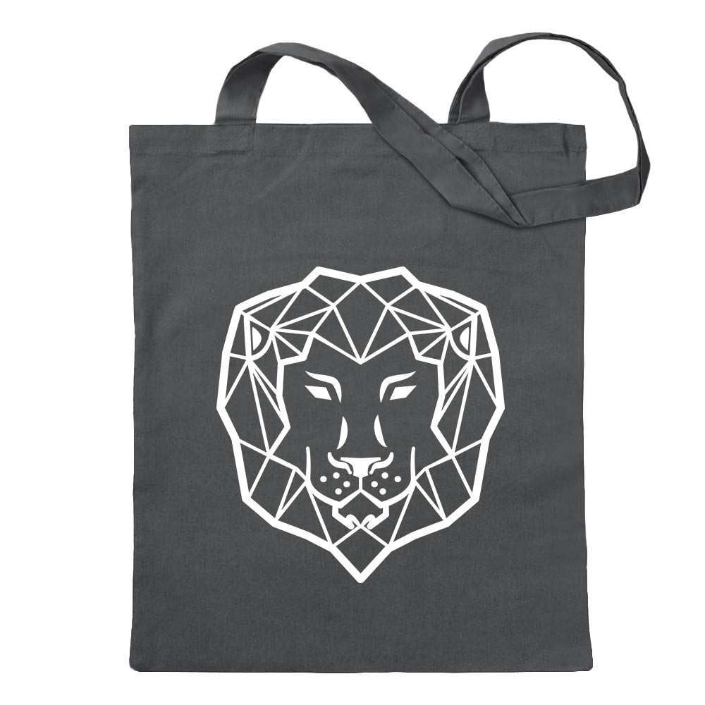 Polygon Löwe Figur Tier Art Tragetasche Baumwolltasche Stoffbeutel langer Henke - Picture 71 of 91