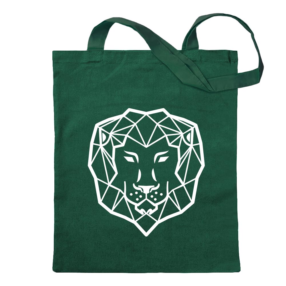 Polygon Löwe Figur Tier Art Tragetasche Baumwolltasche Stoffbeutel langer Henke - Picture 78 of 91