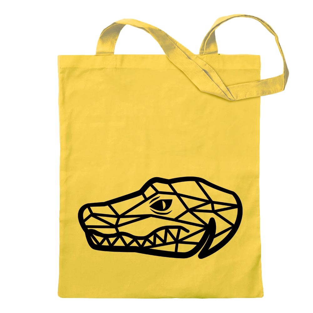 Sac À Dos Polygon En Tissu Avec Longs Poignées Krokodil Alligator - Picture 15 of 91