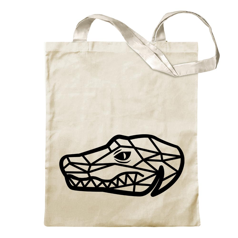 Sac À Dos Polygon En Tissu Avec Longs Poignées Krokodil Alligator - Picture 43 of 91
