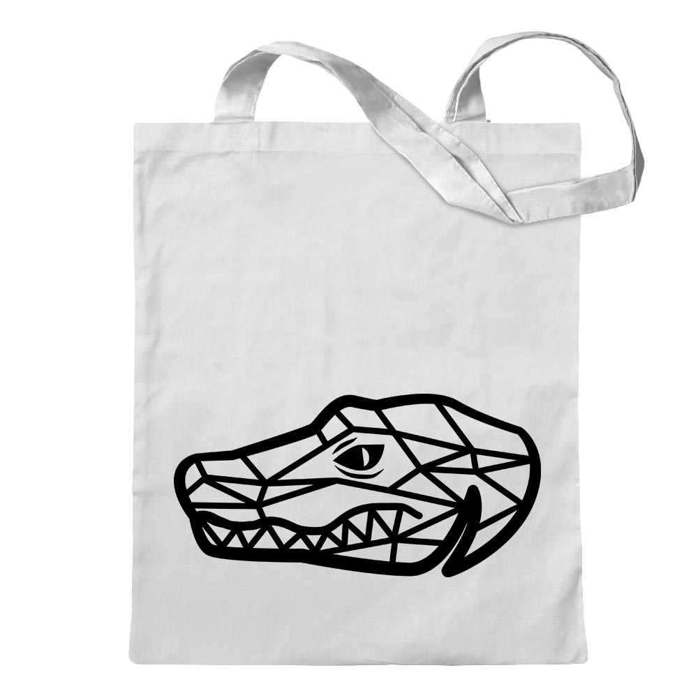 Sac À Dos Polygon En Tissu Avec Longs Poignées Krokodil Alligator - Picture 85 of 91